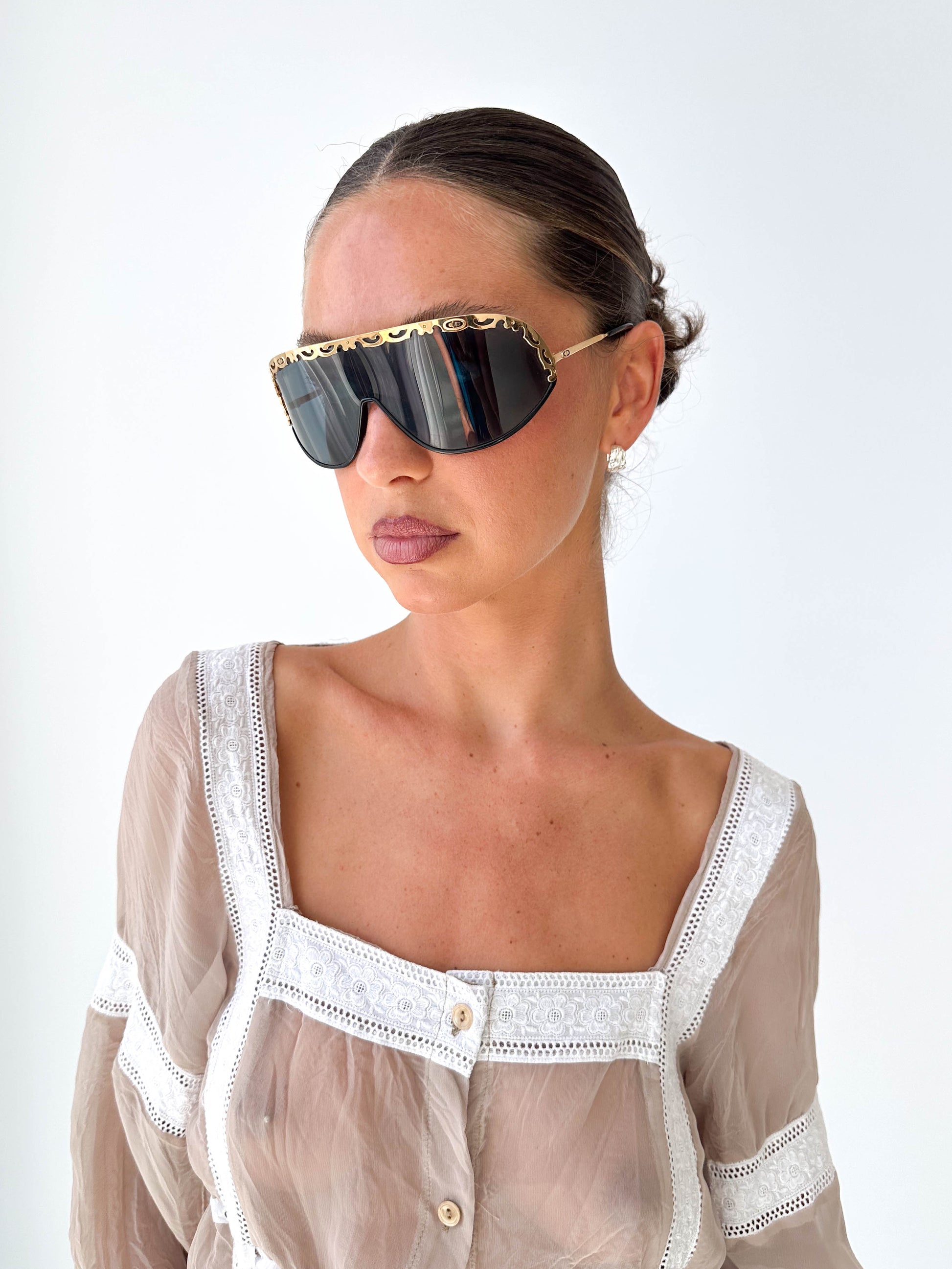 Rare Christian Dior 2501 Shield Sunglasses