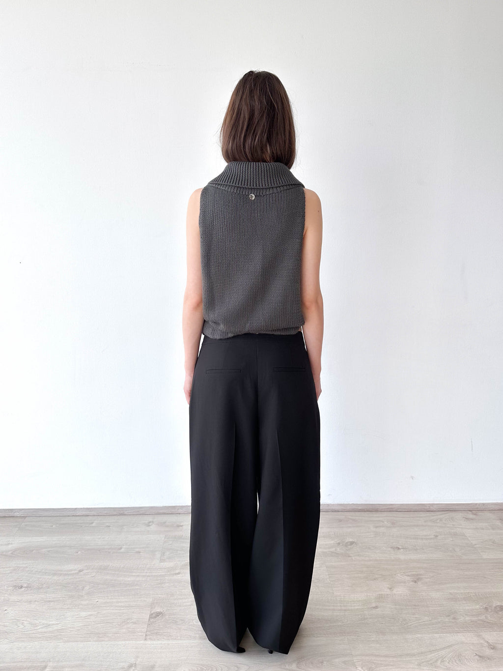 Open Tie Knitted Top