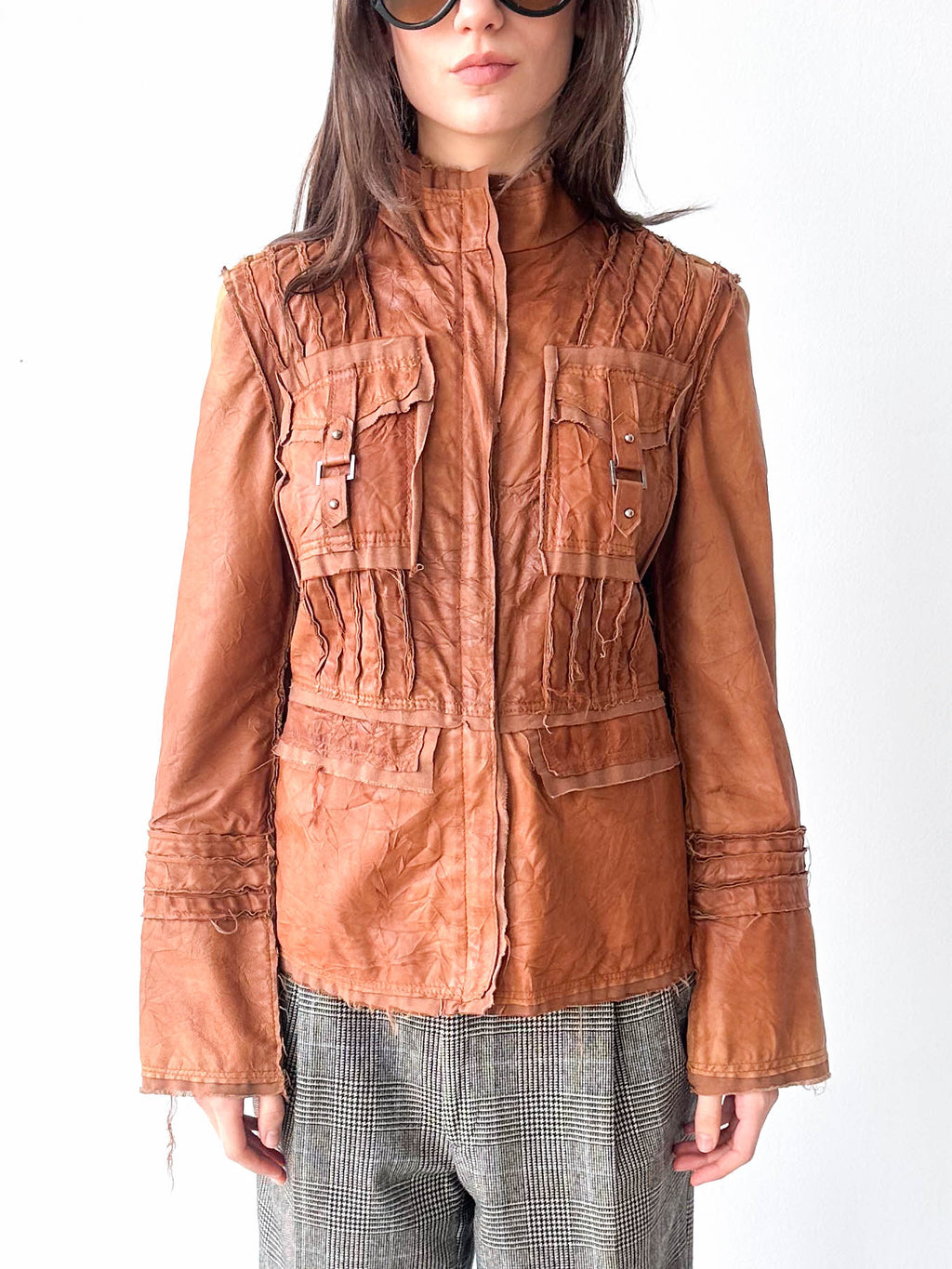 Textured Leather Jacket