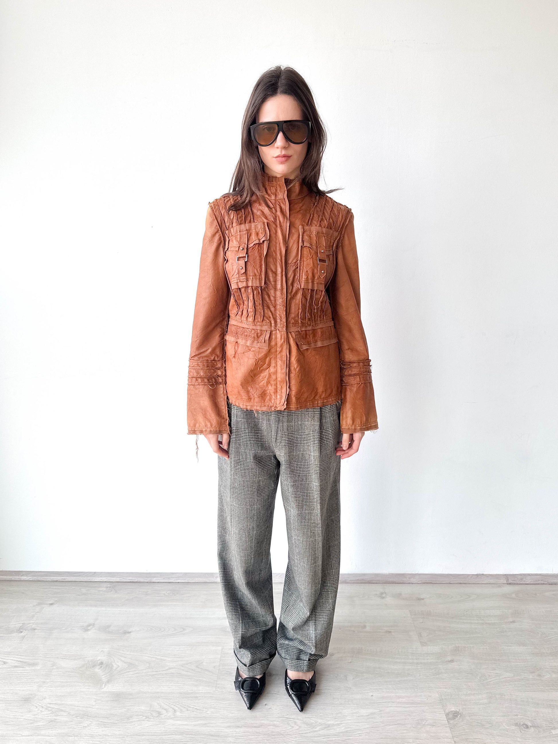 Textured Leather Jacket