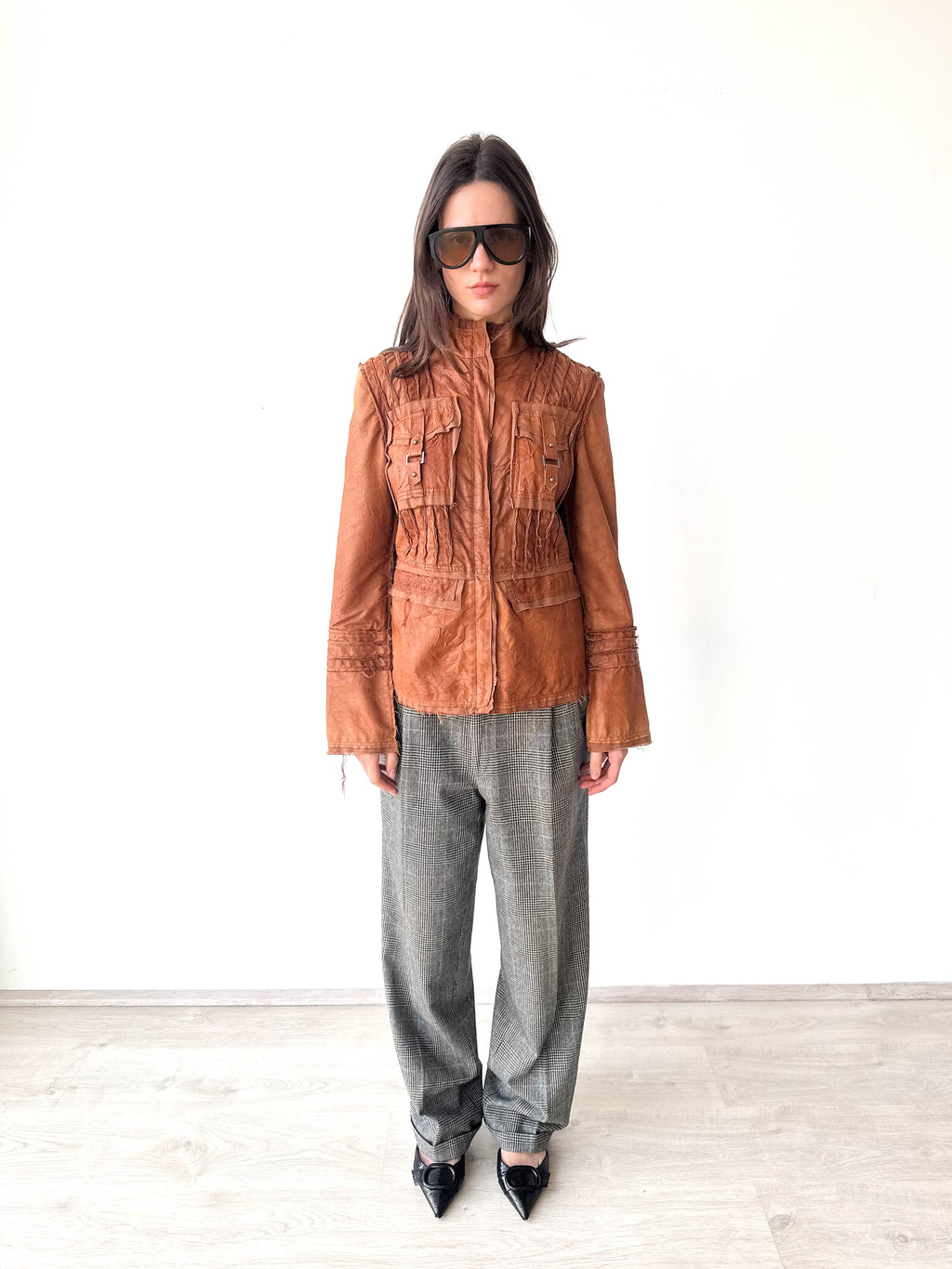 Textured Leather Jacket