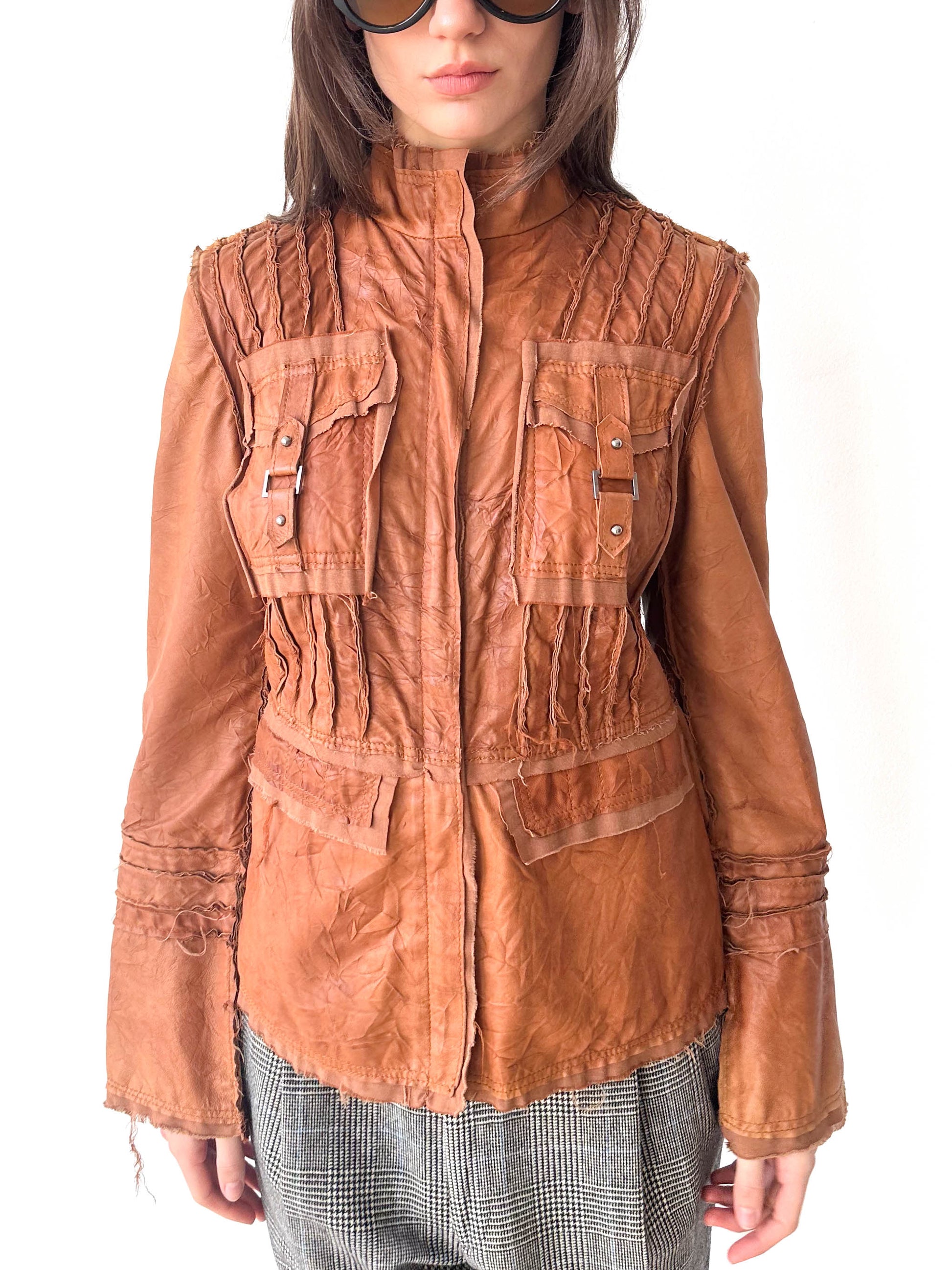 Textured Leather Jacket