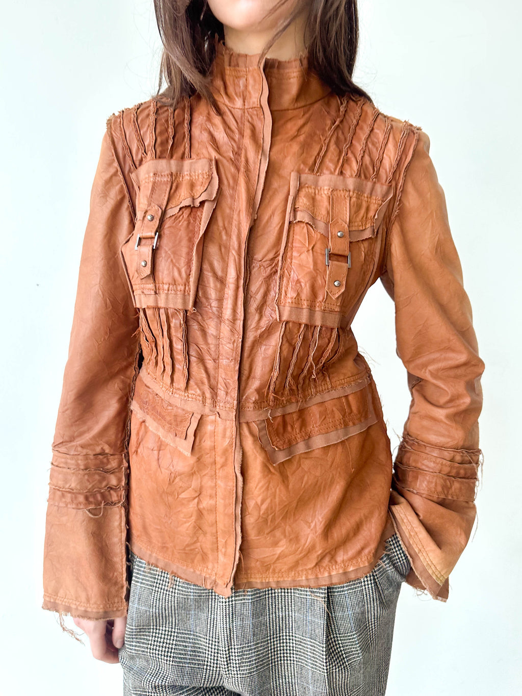 Textured Leather Jacket