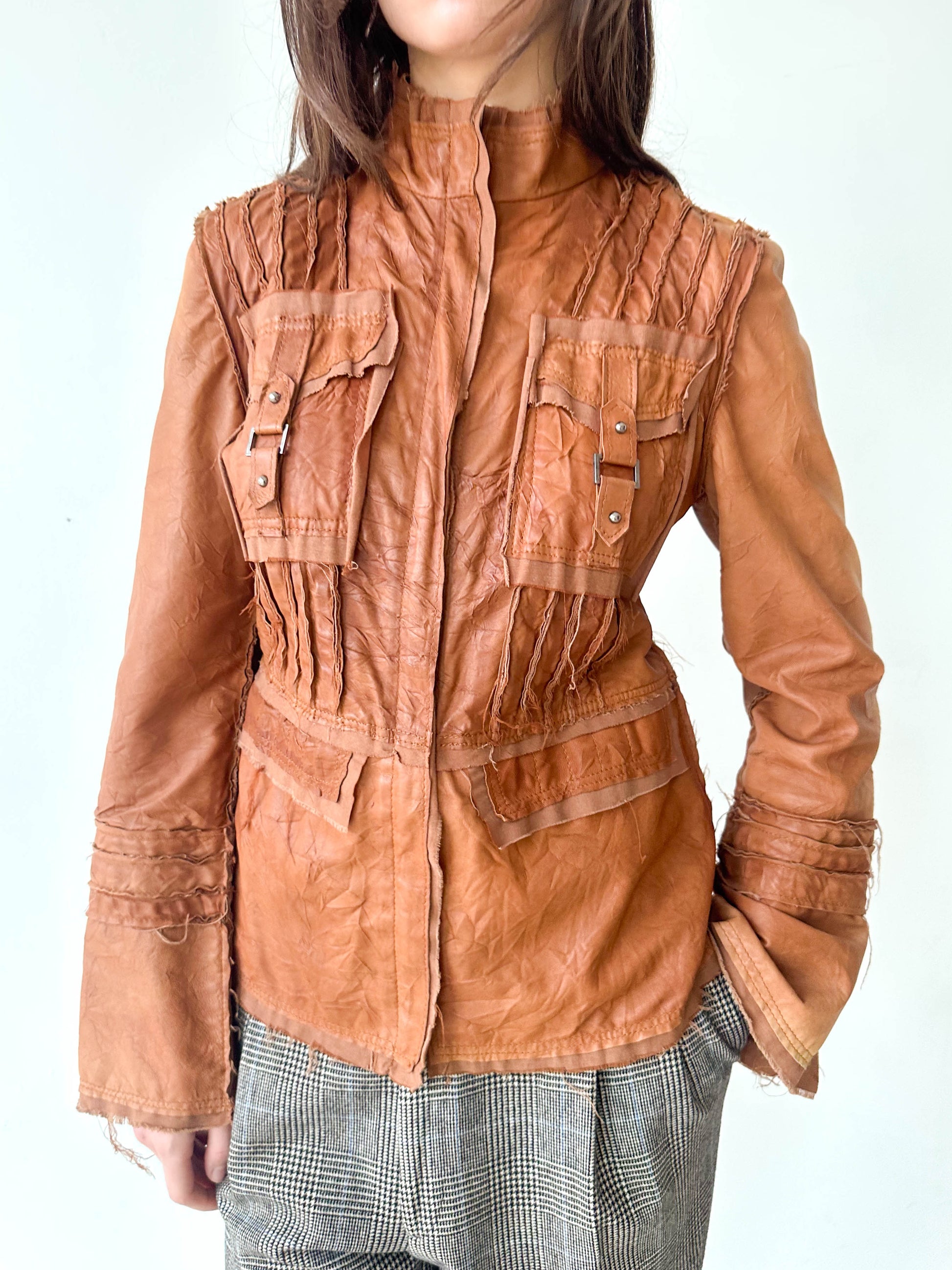 Textured Leather Jacket