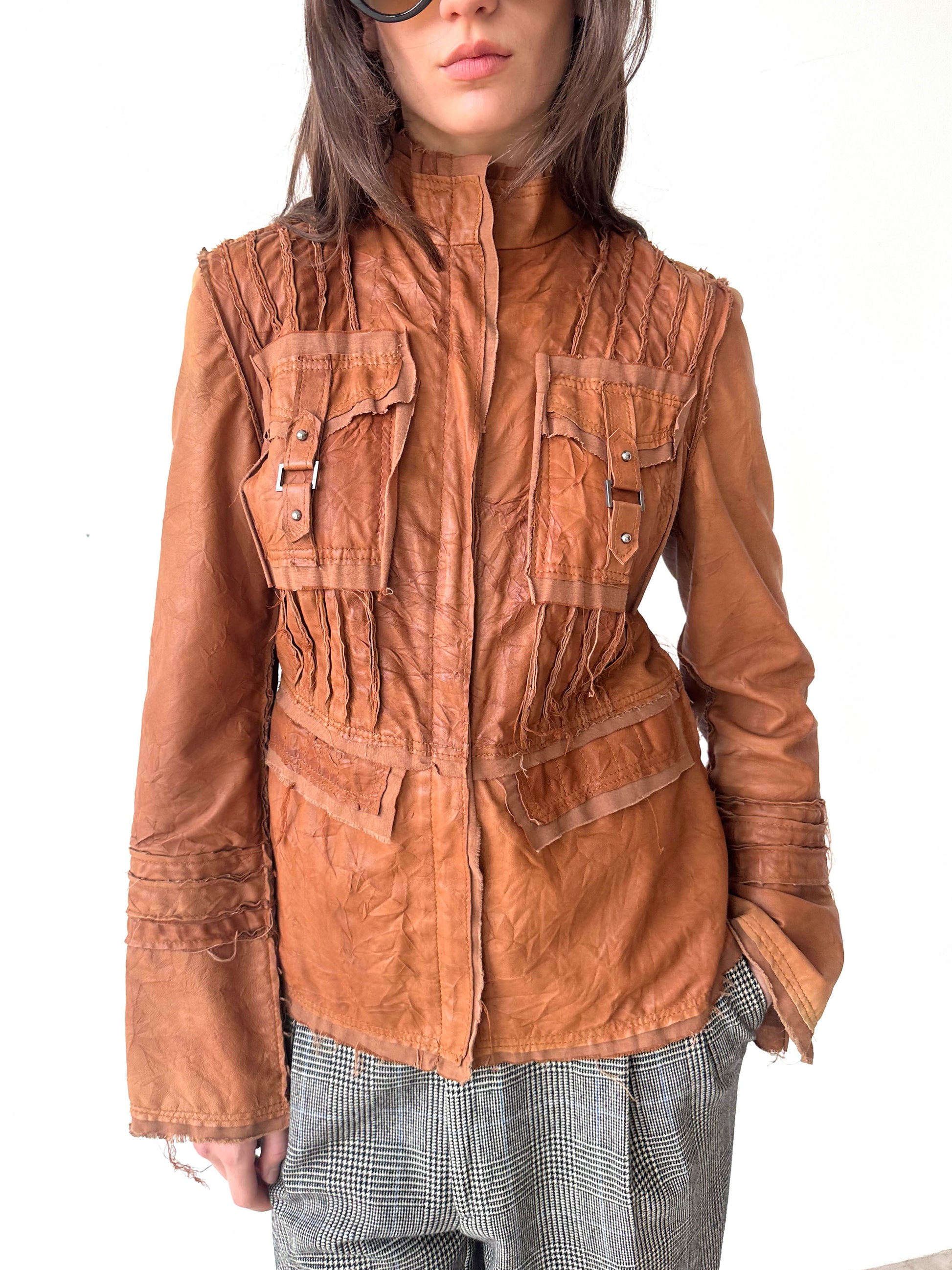 Textured Leather Jacket