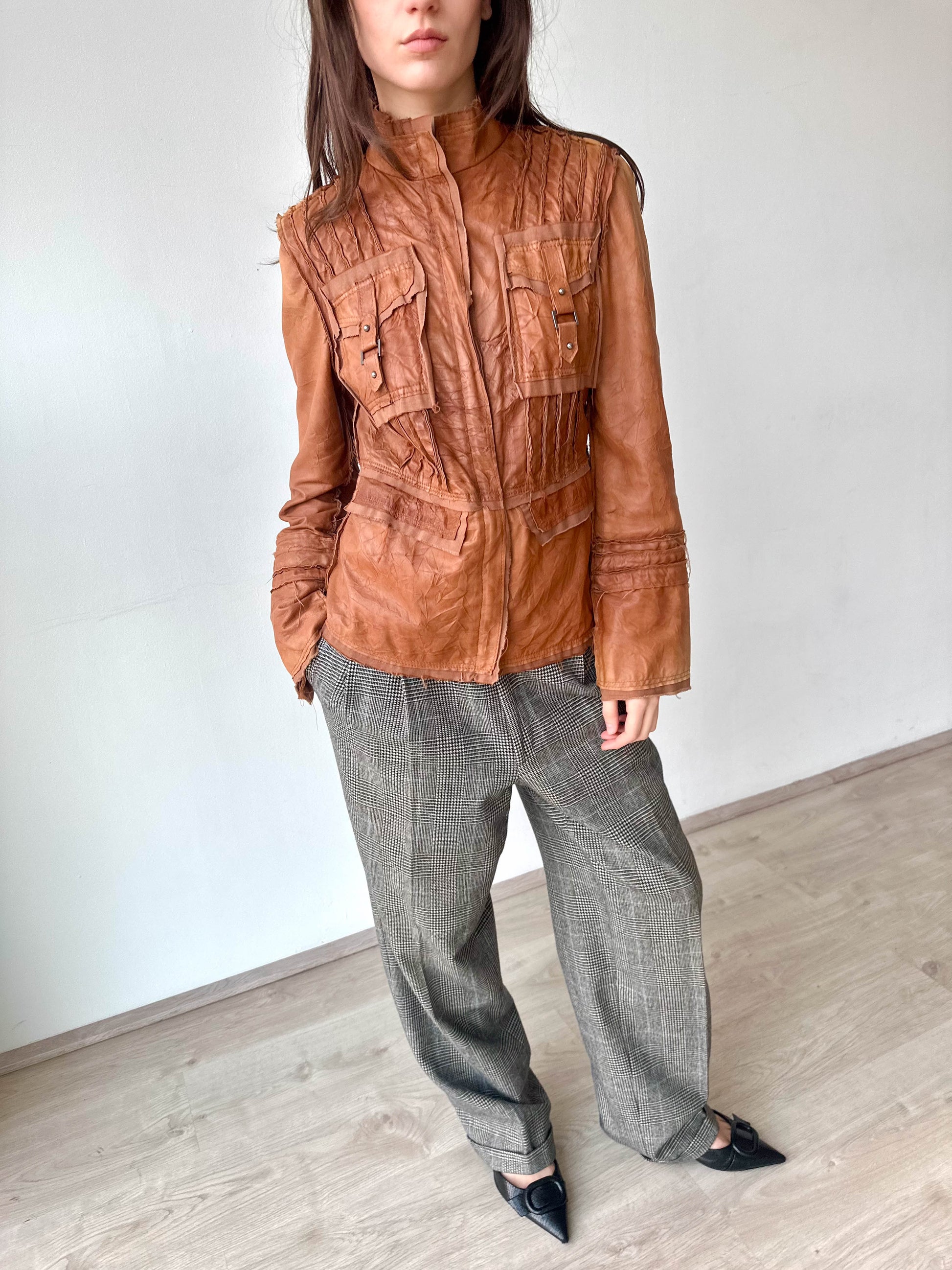 Textured Leather Jacket