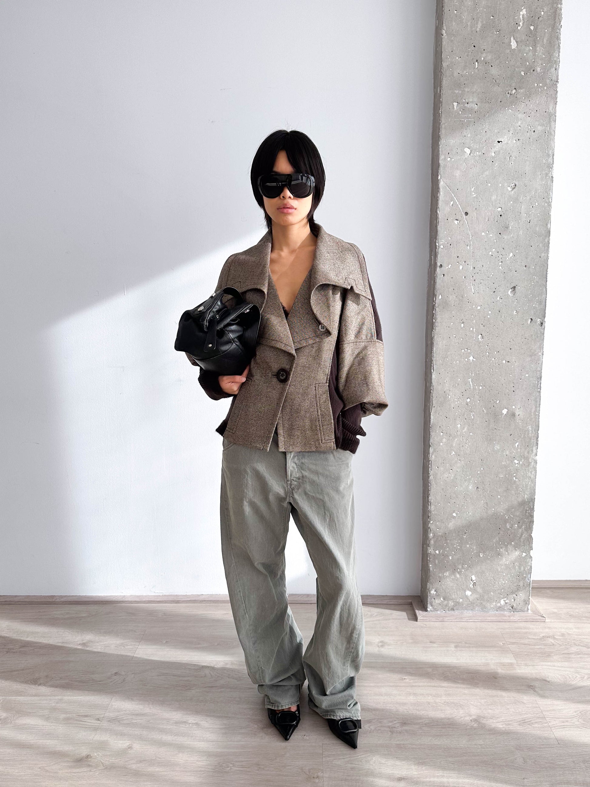 Puff Sleeve Structured Jacket