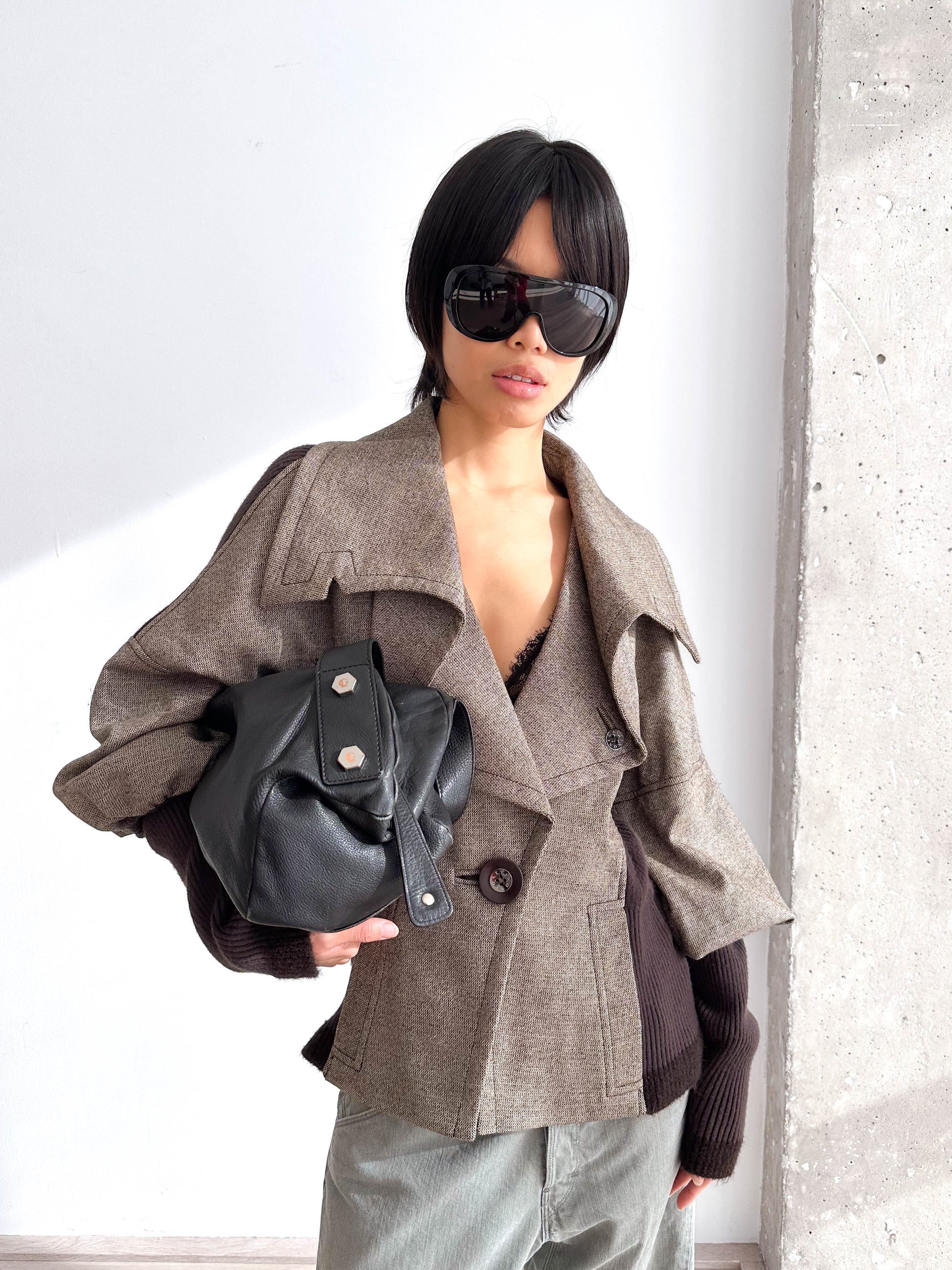 Puff Sleeve Structured Jacket