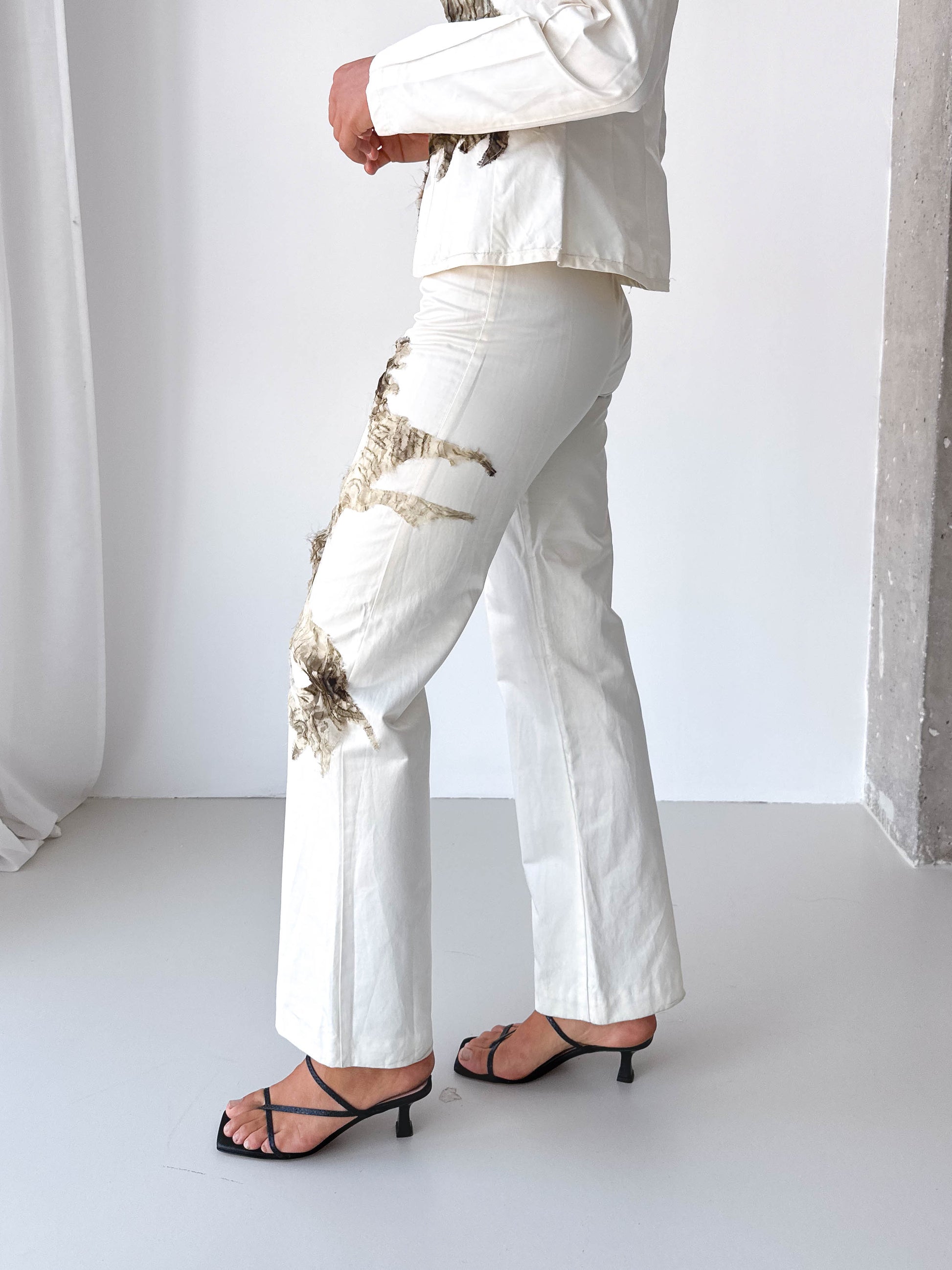 Embroidered Two Piece Trouser Suit