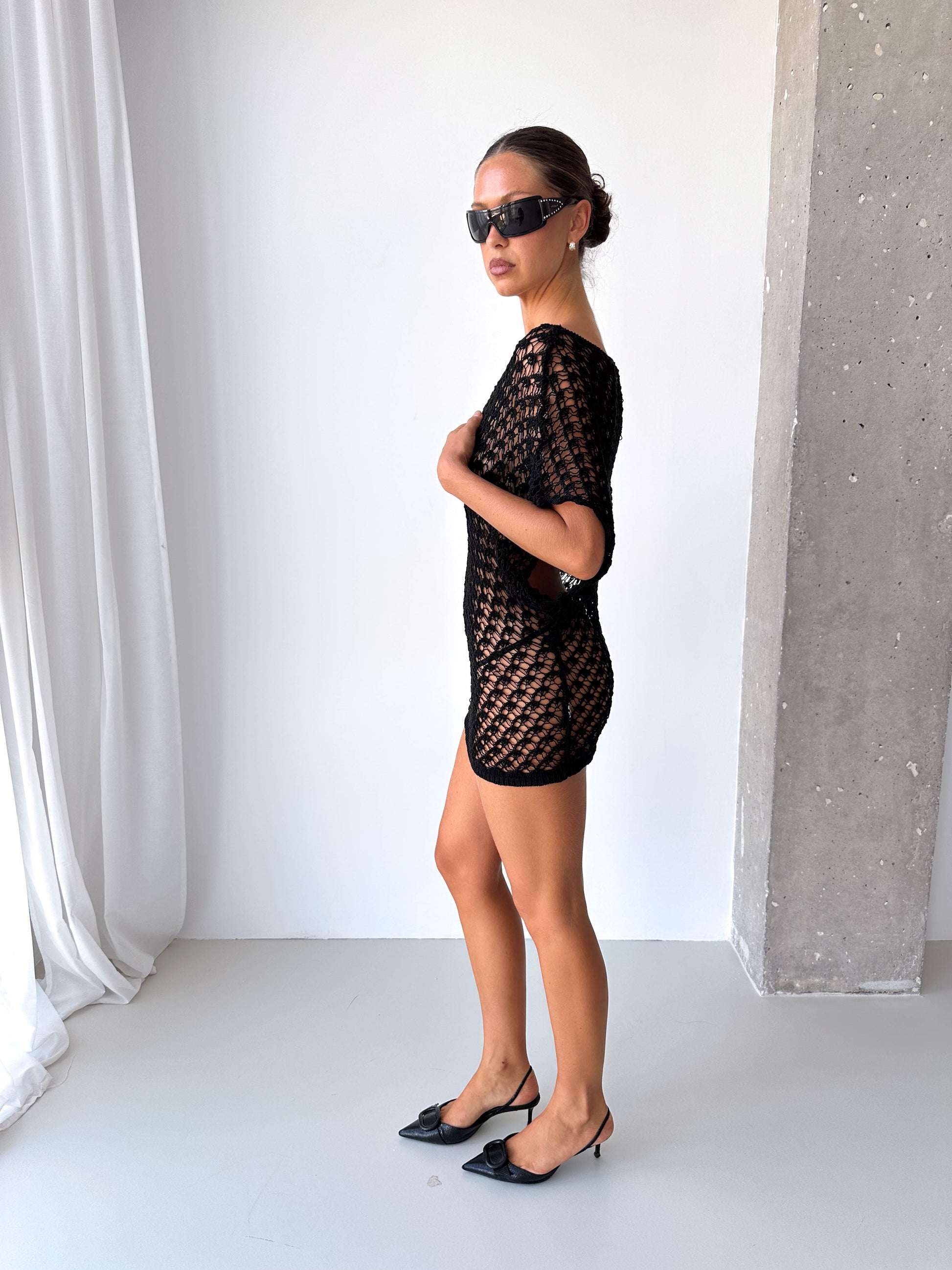 Italian Crochet Boat Neck Top