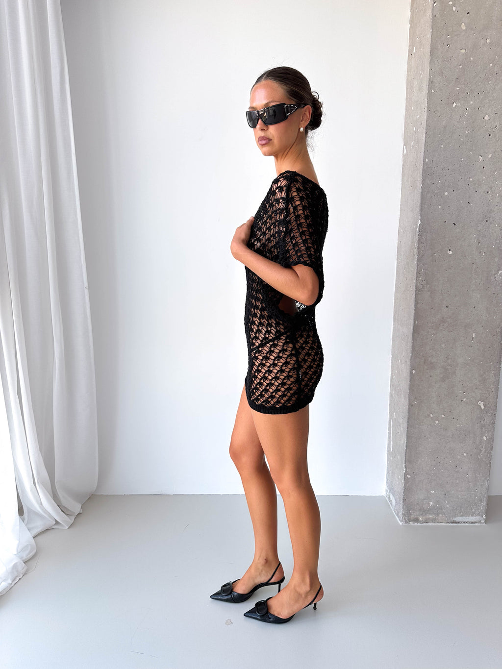 Italian Crochet Boat Neck Top