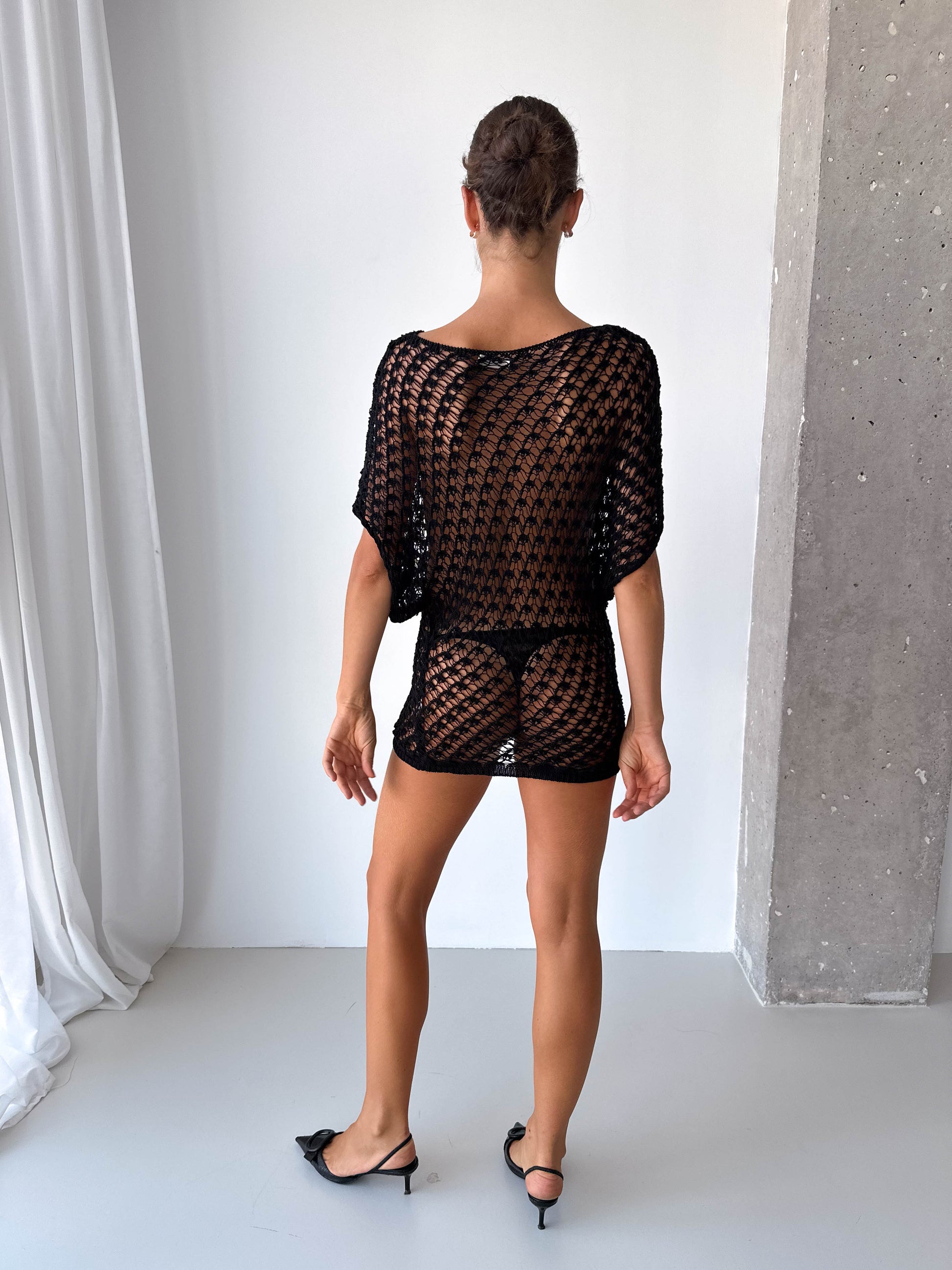 Italian Crochet Boat Neck Top