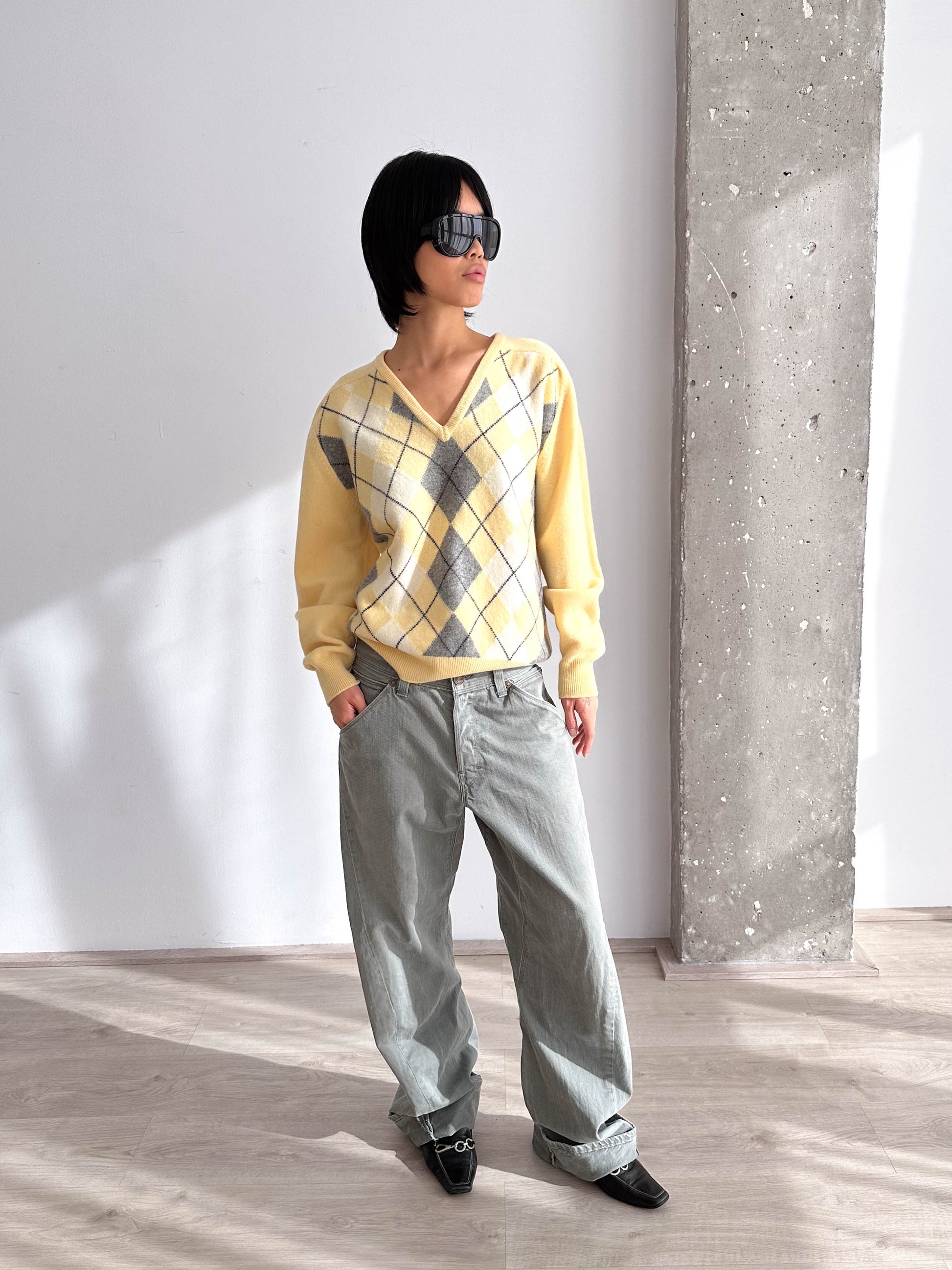 Pringle Argyle Neck Jumper