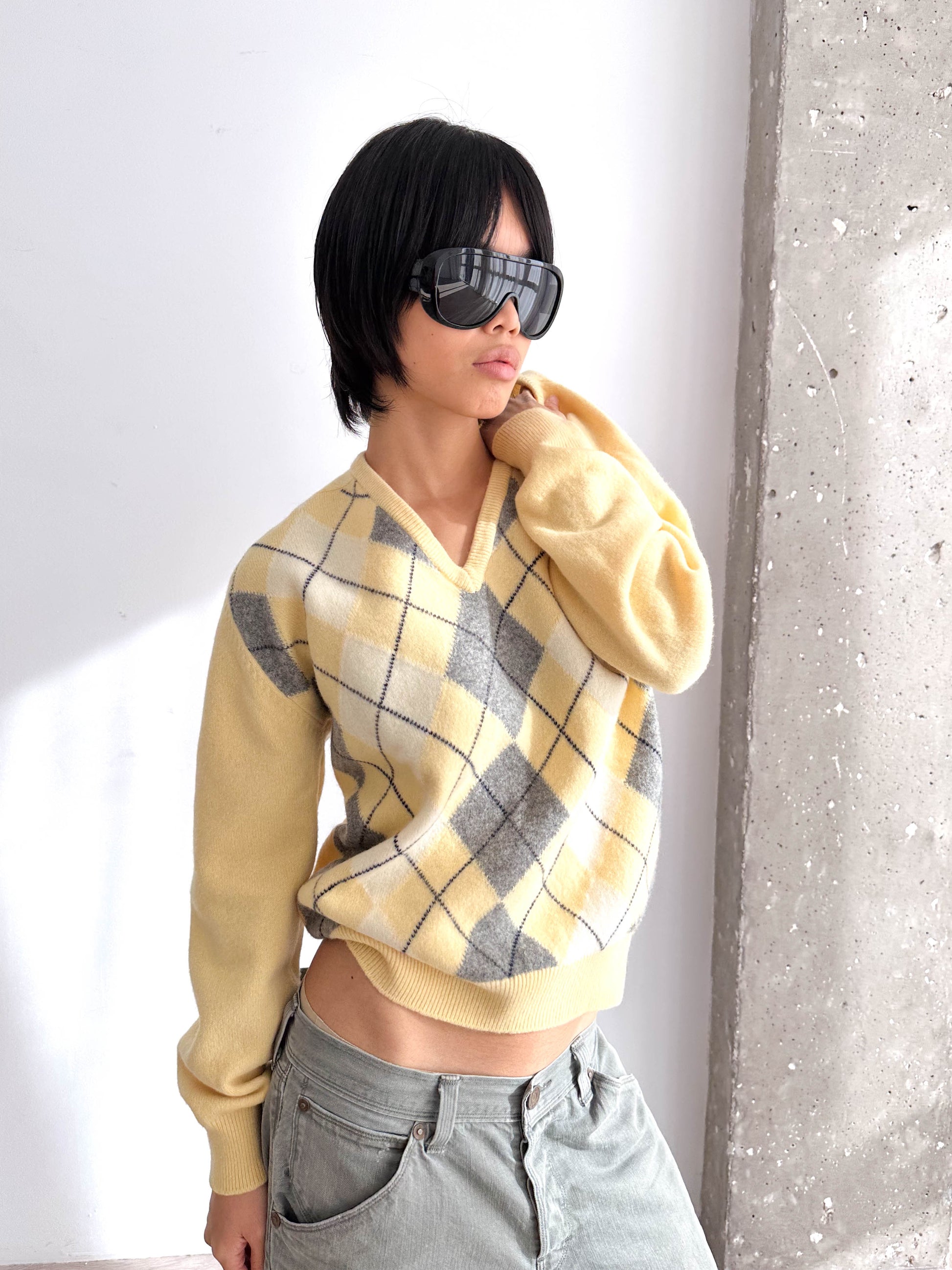 Pringle Argyle Neck Jumper