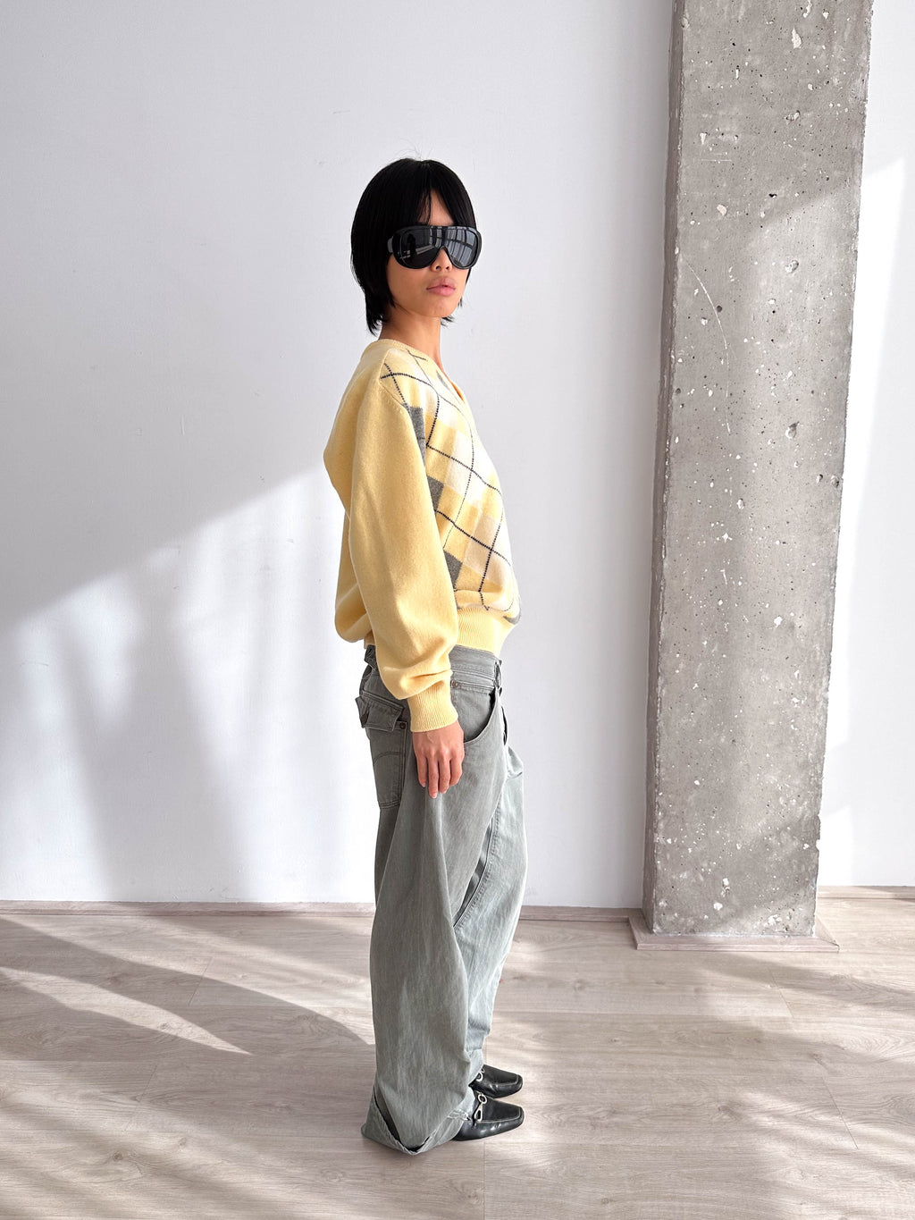 Pringle Argyle Neck Jumper