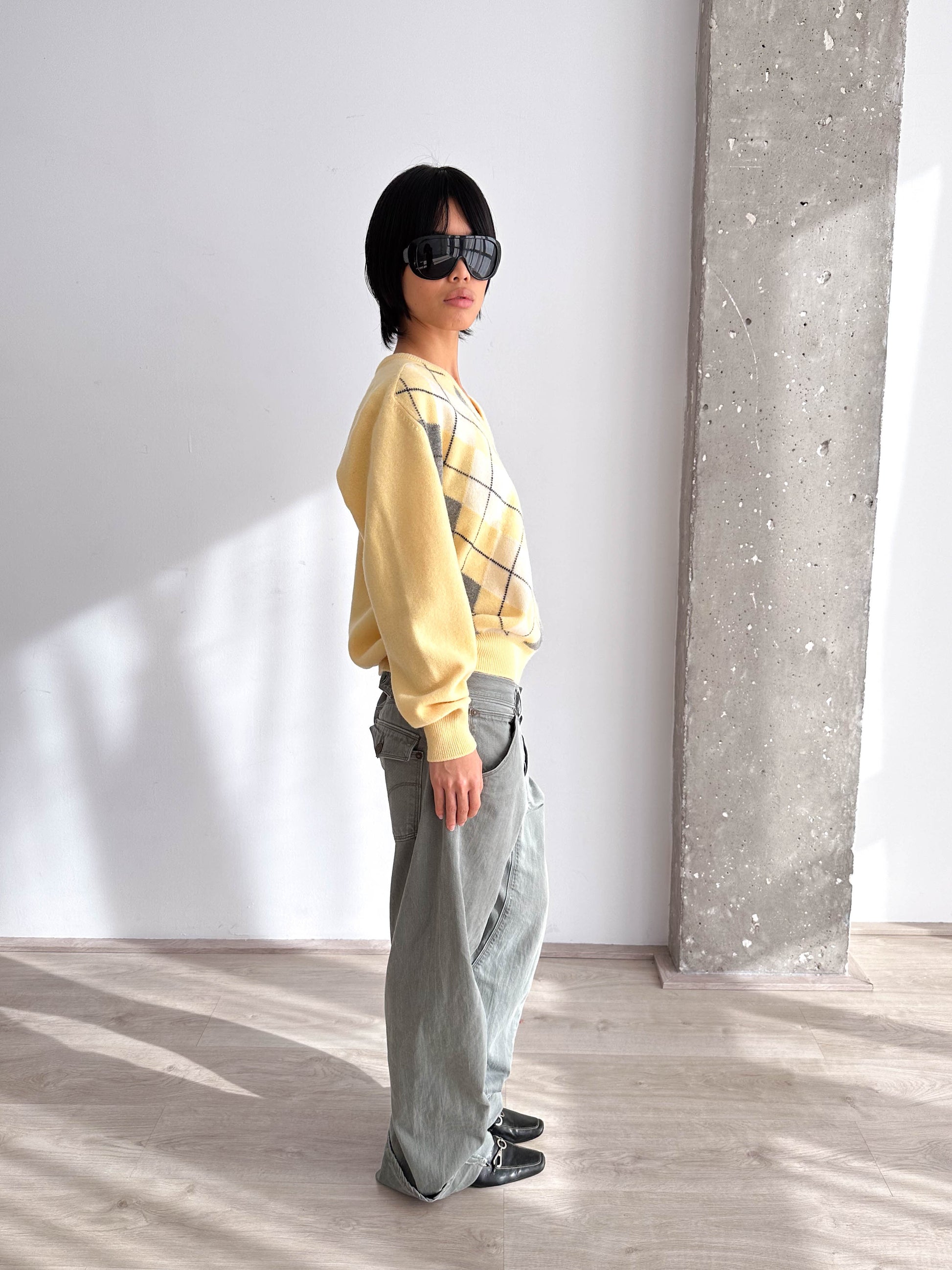 Pringle Argyle Neck Jumper