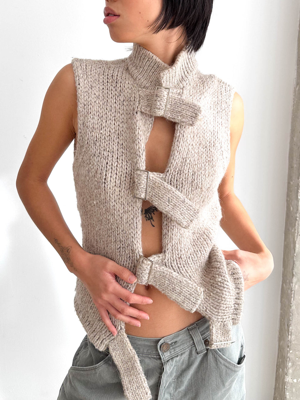 Knitted Buckle Vest