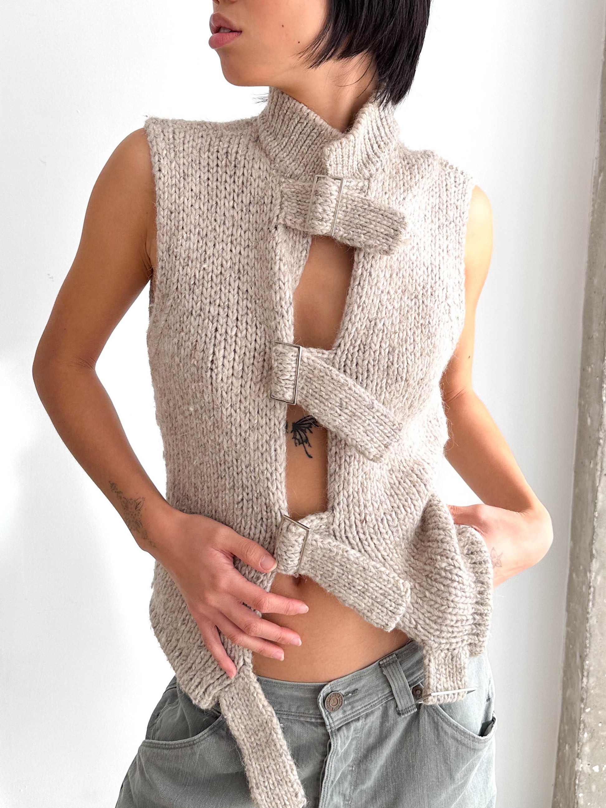Knitted Buckle Vest