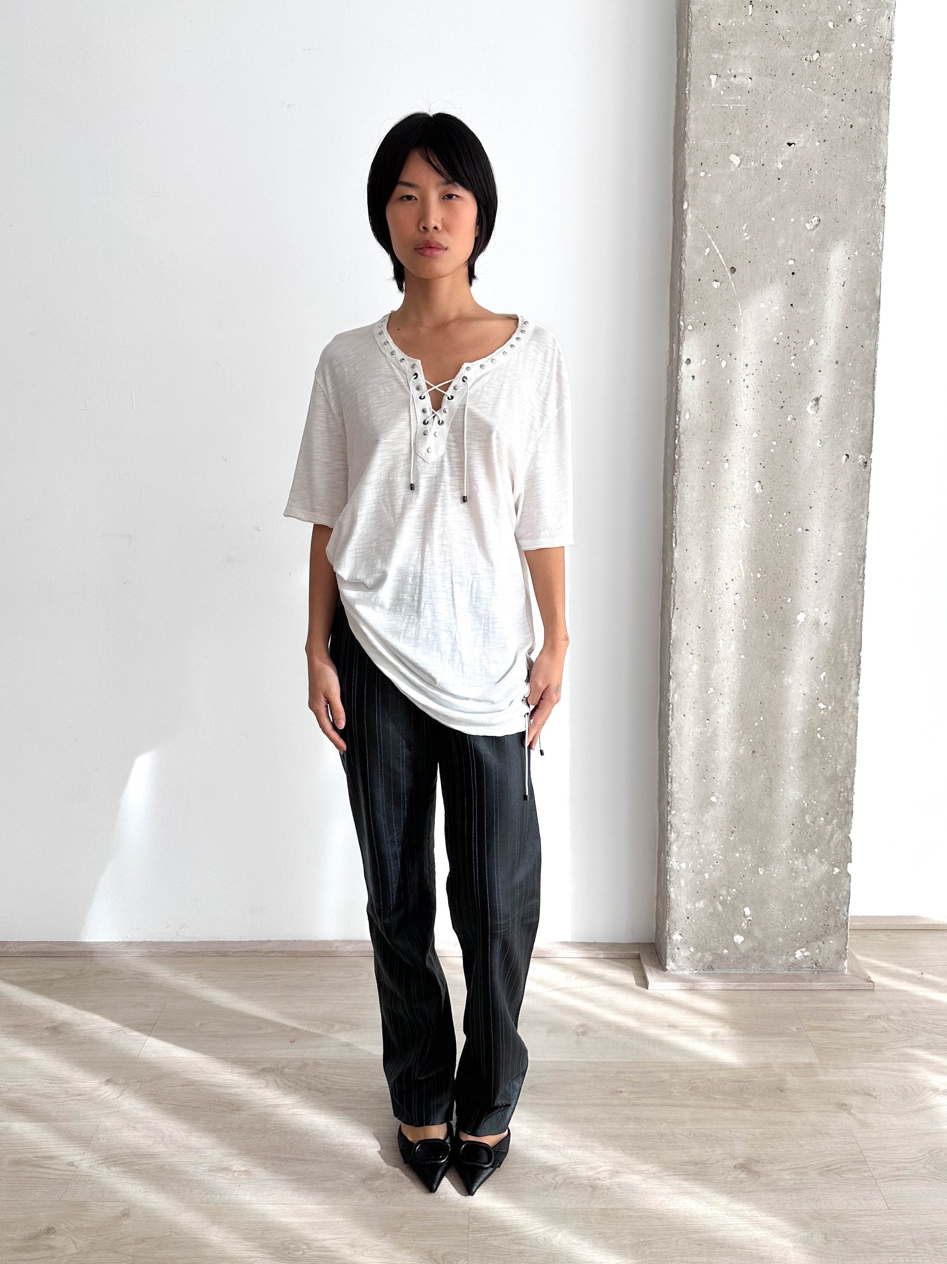 Just Cavalli Lace Up T-Shirt