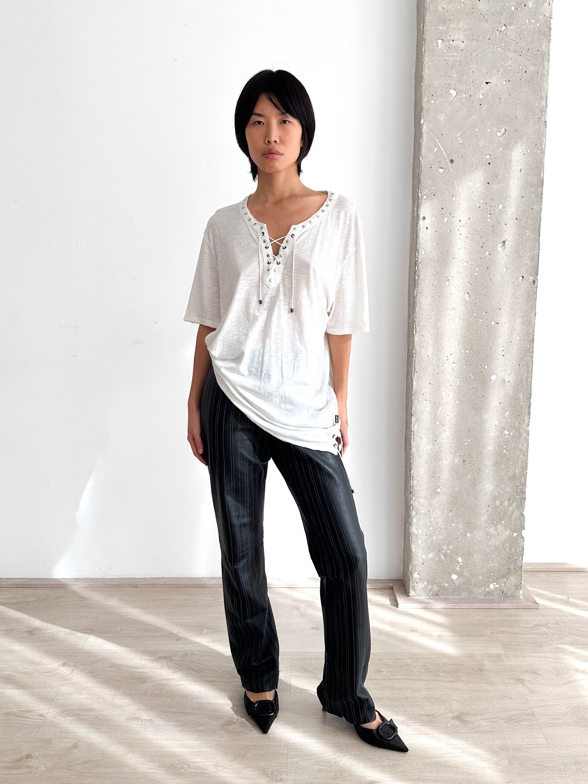 Just Cavalli Lace Up T-Shirt