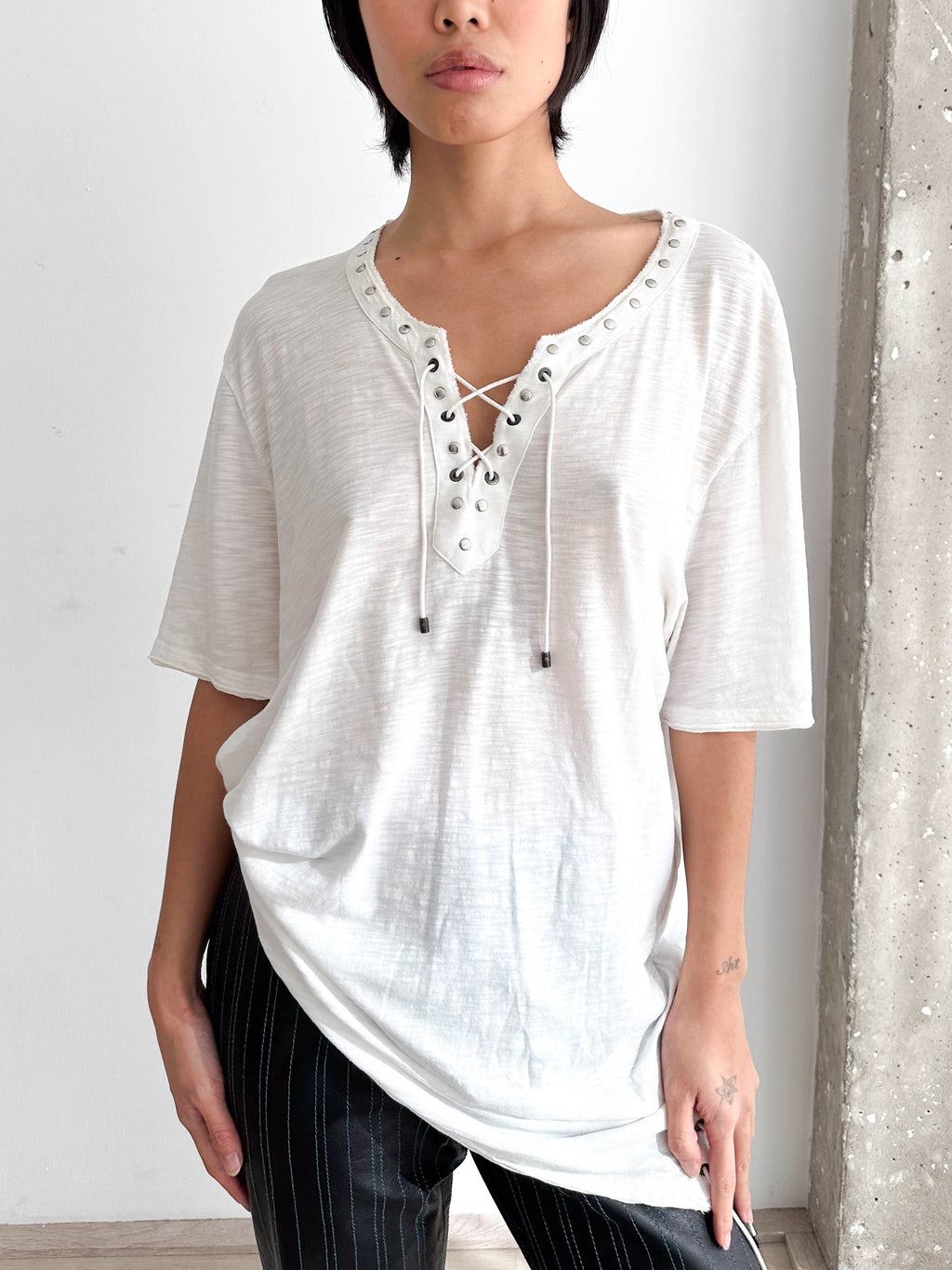 Just Cavalli Lace Up T-Shirt