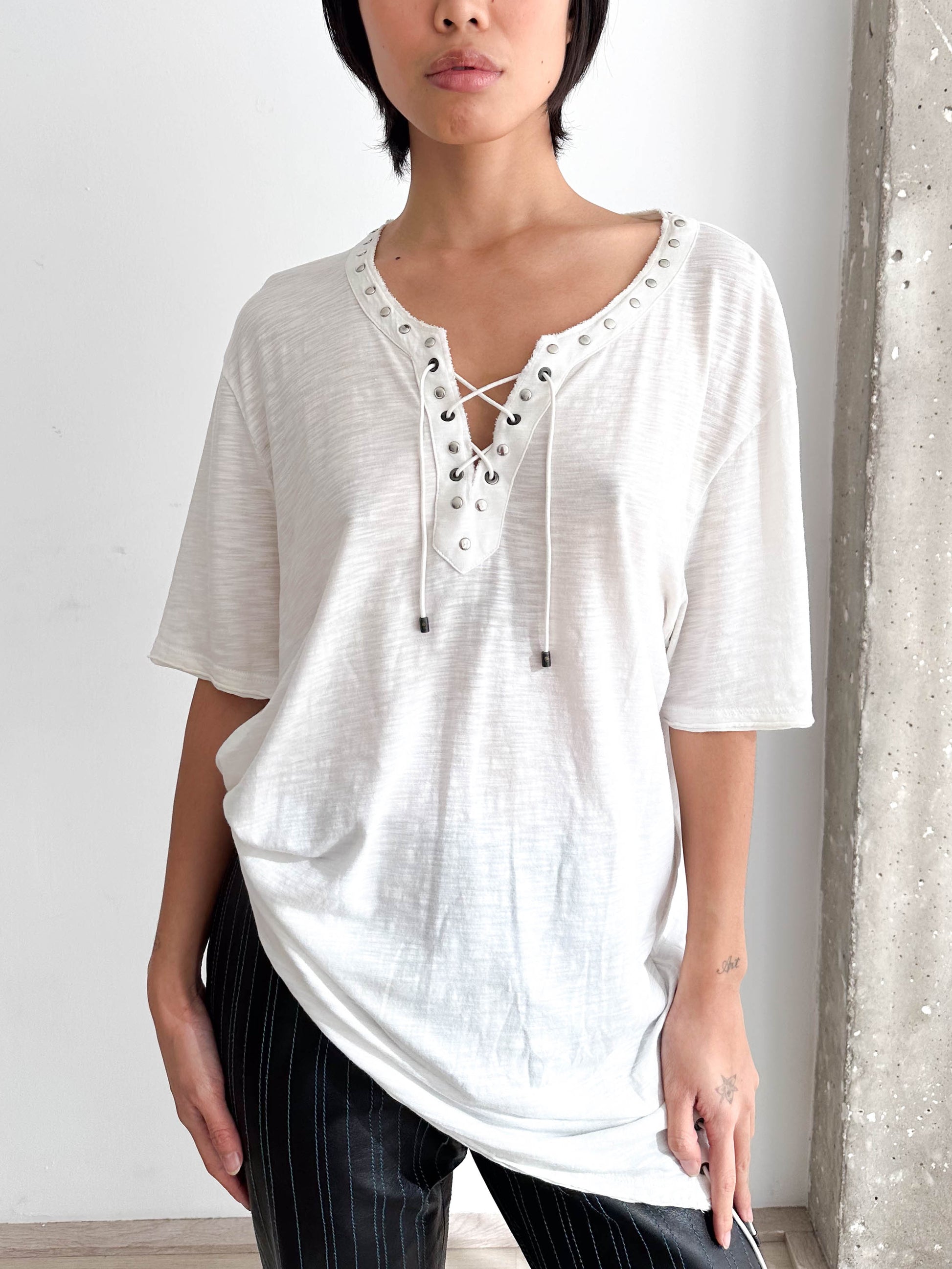 Just Cavalli Lace Up T-Shirt