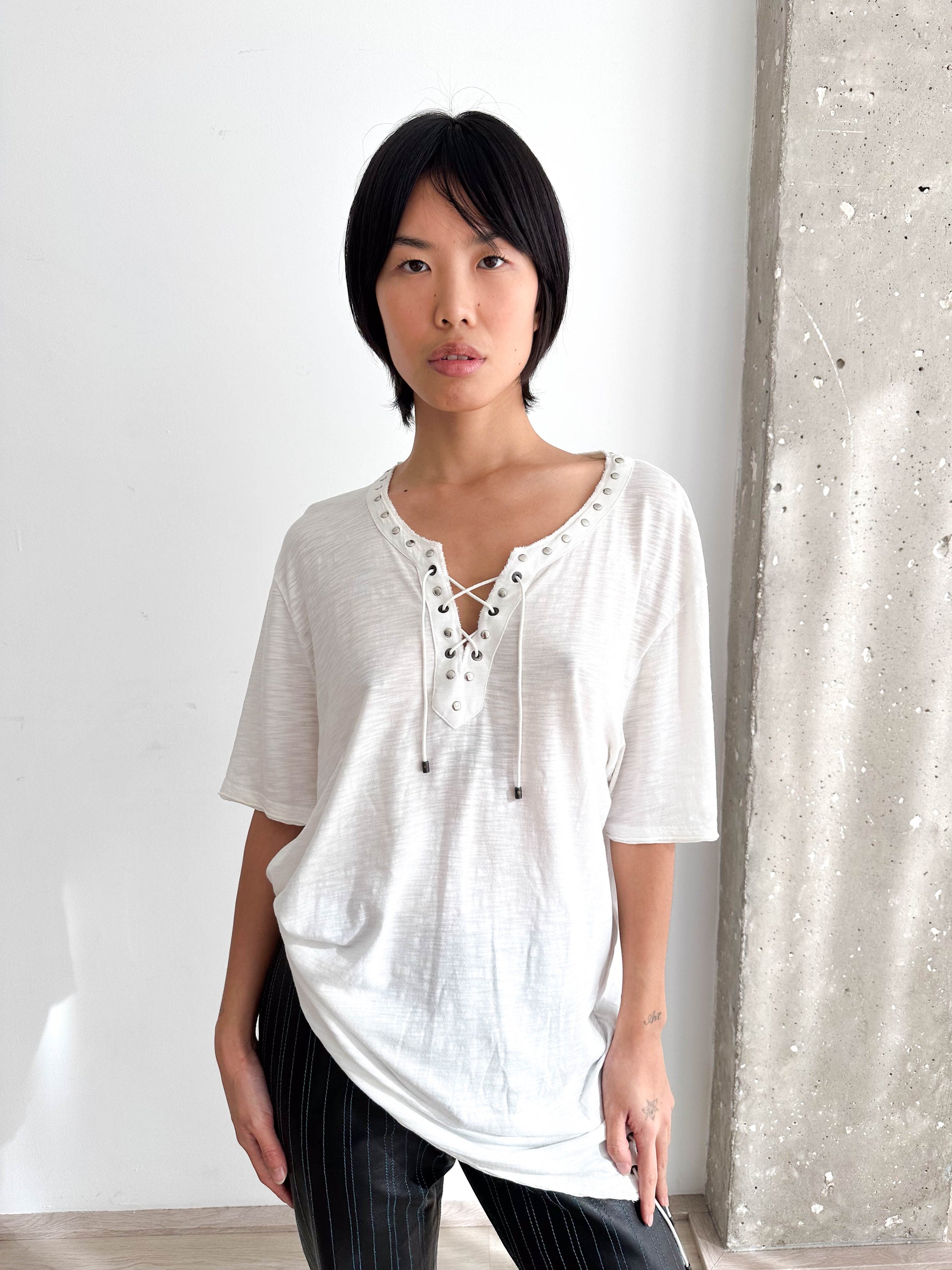 Just Cavalli Lace Up T-Shirt