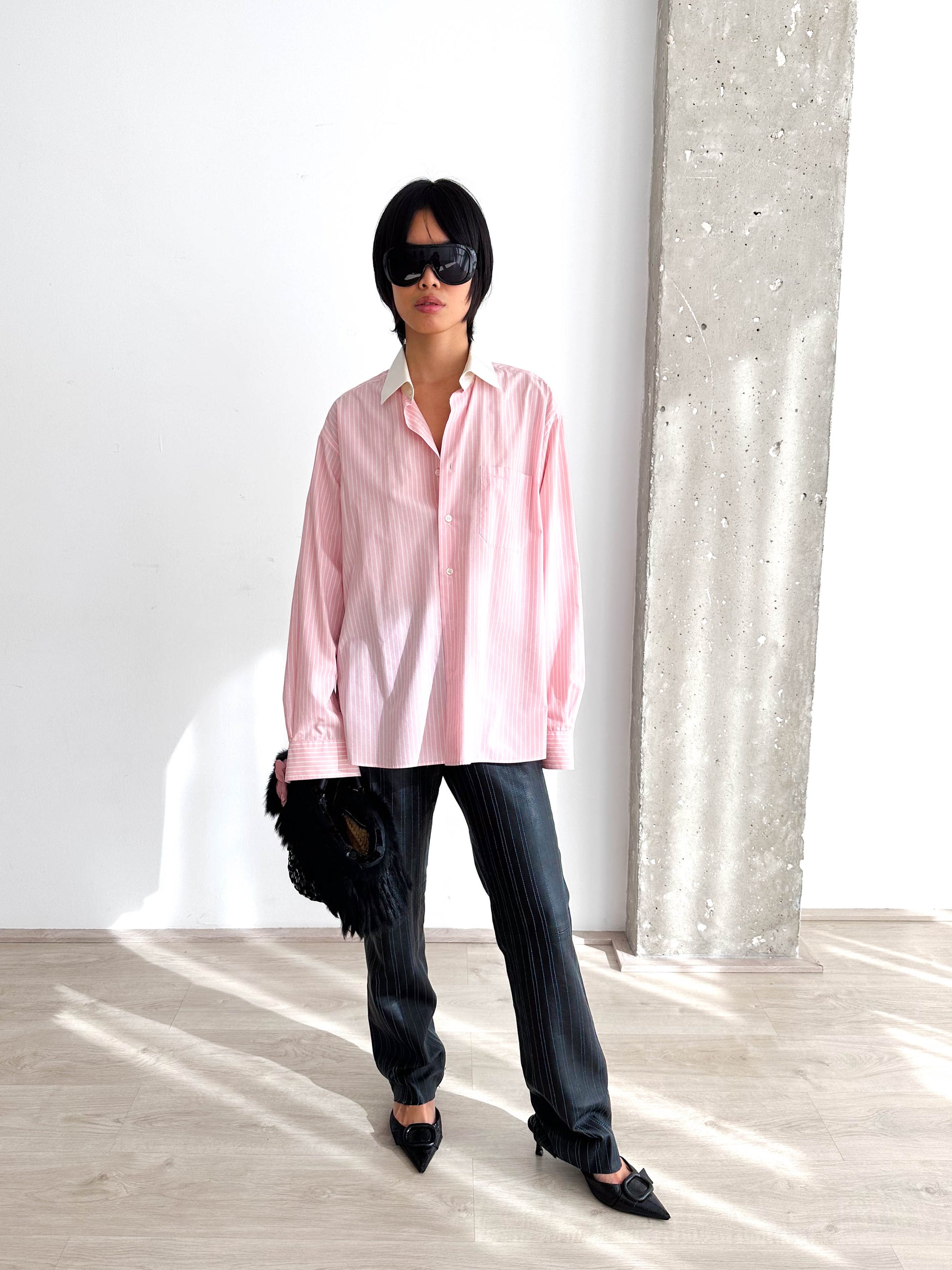 Pierre Cardin Pink Pinstripe Shirt