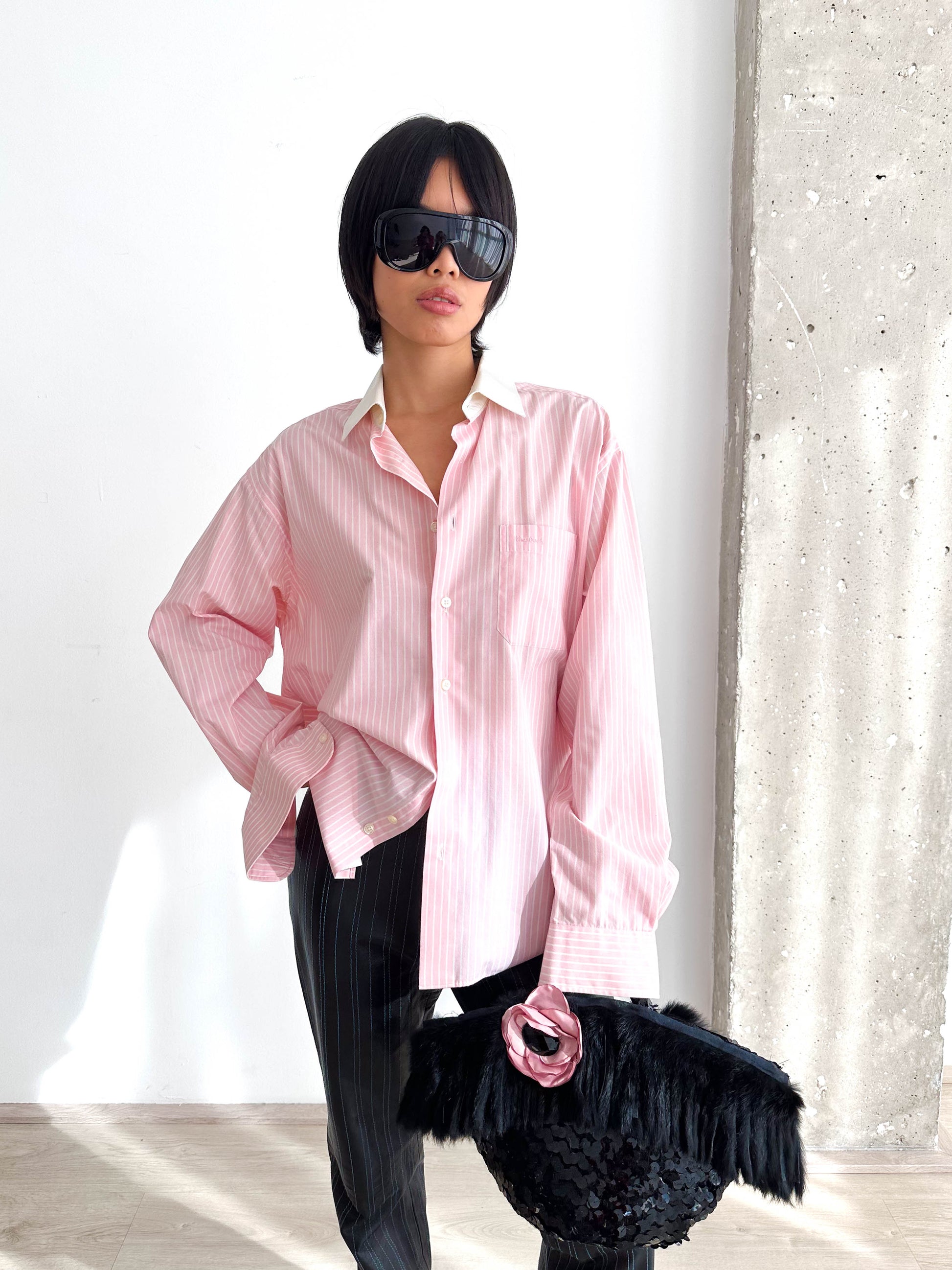 Pierre Cardin Pink Pinstripe Shirt