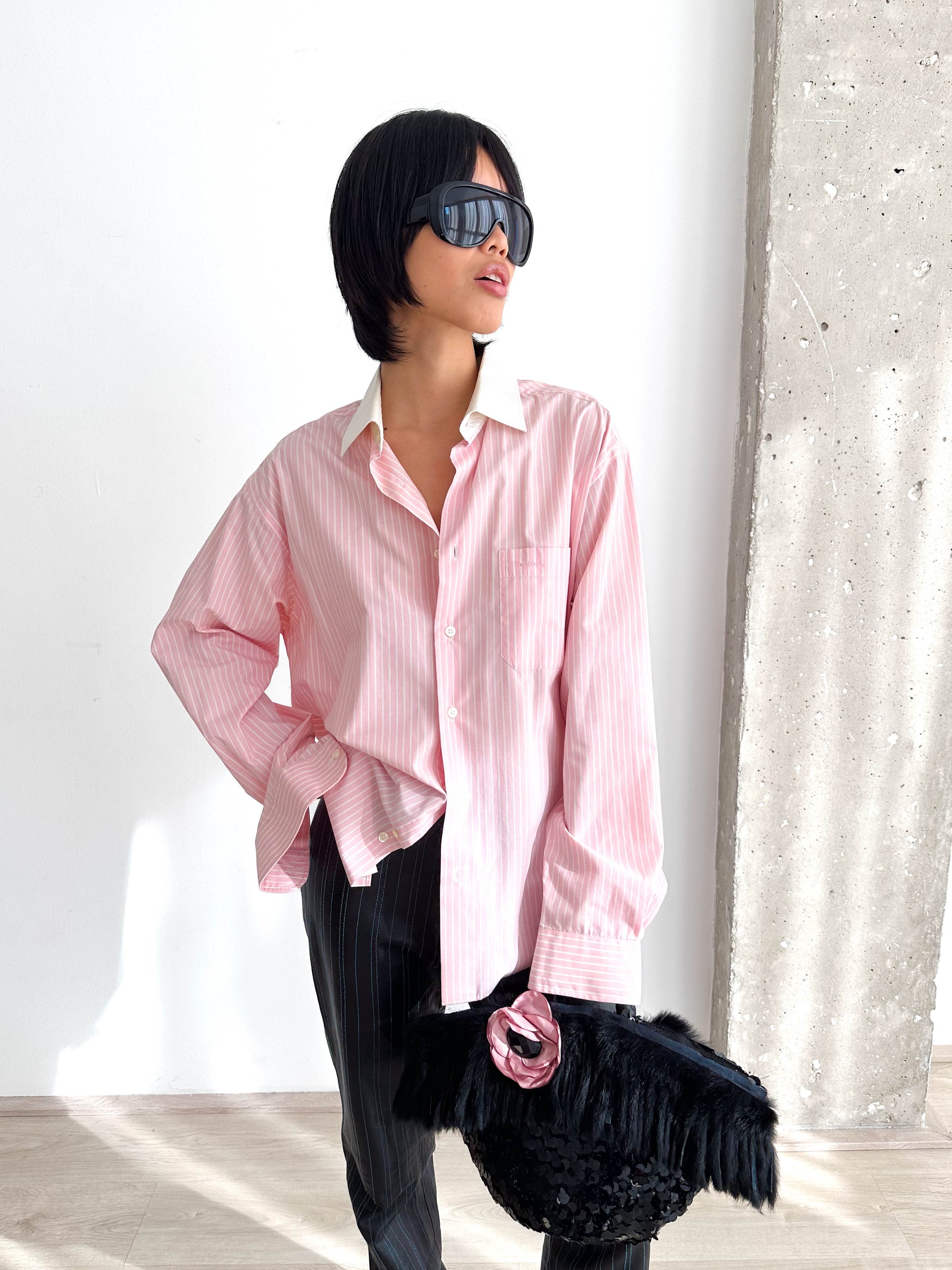 Pierre Cardin Pink Pinstripe Shirt