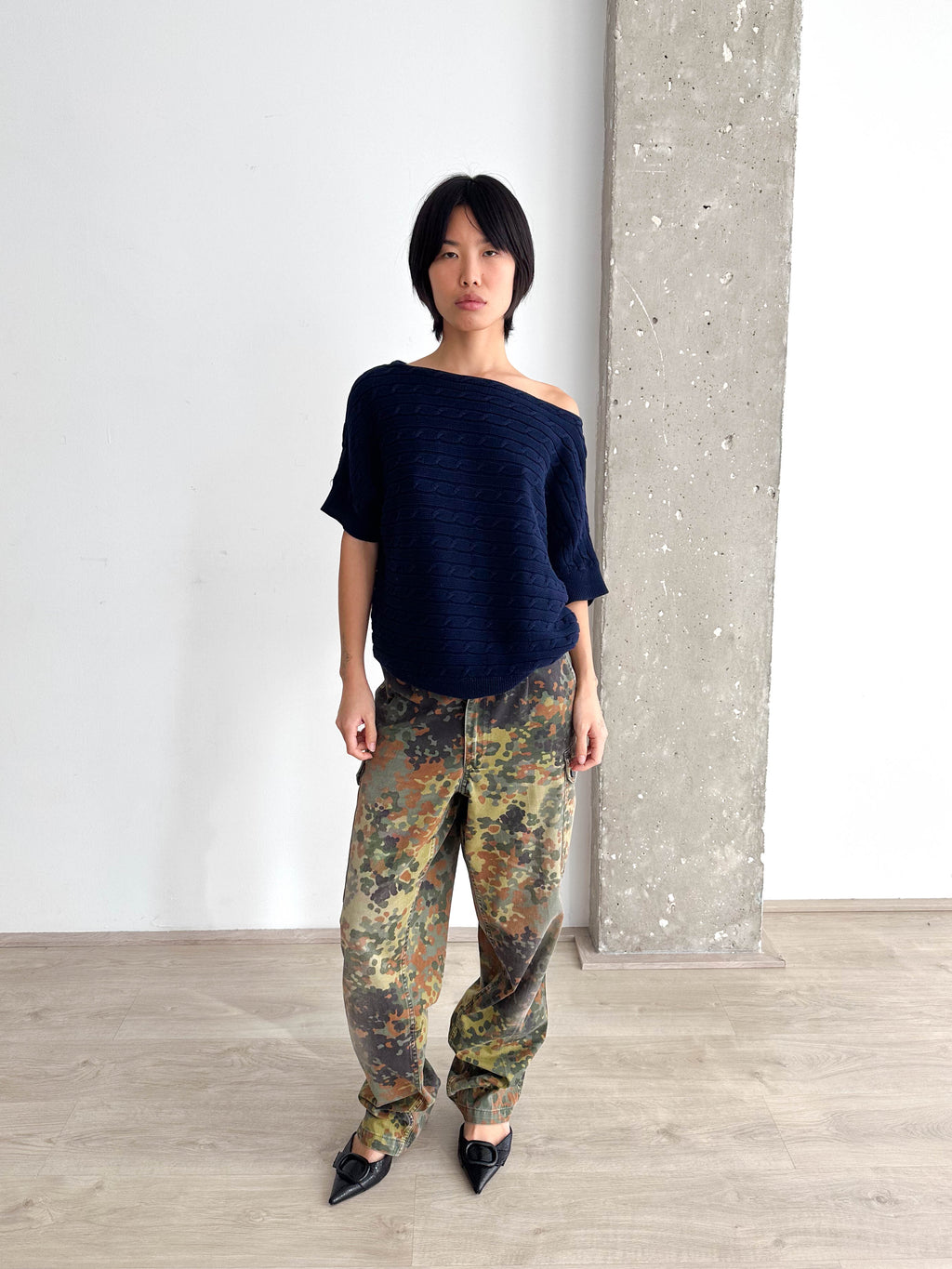 Ralph Lauren Sport Off Shoulder Cable Knit