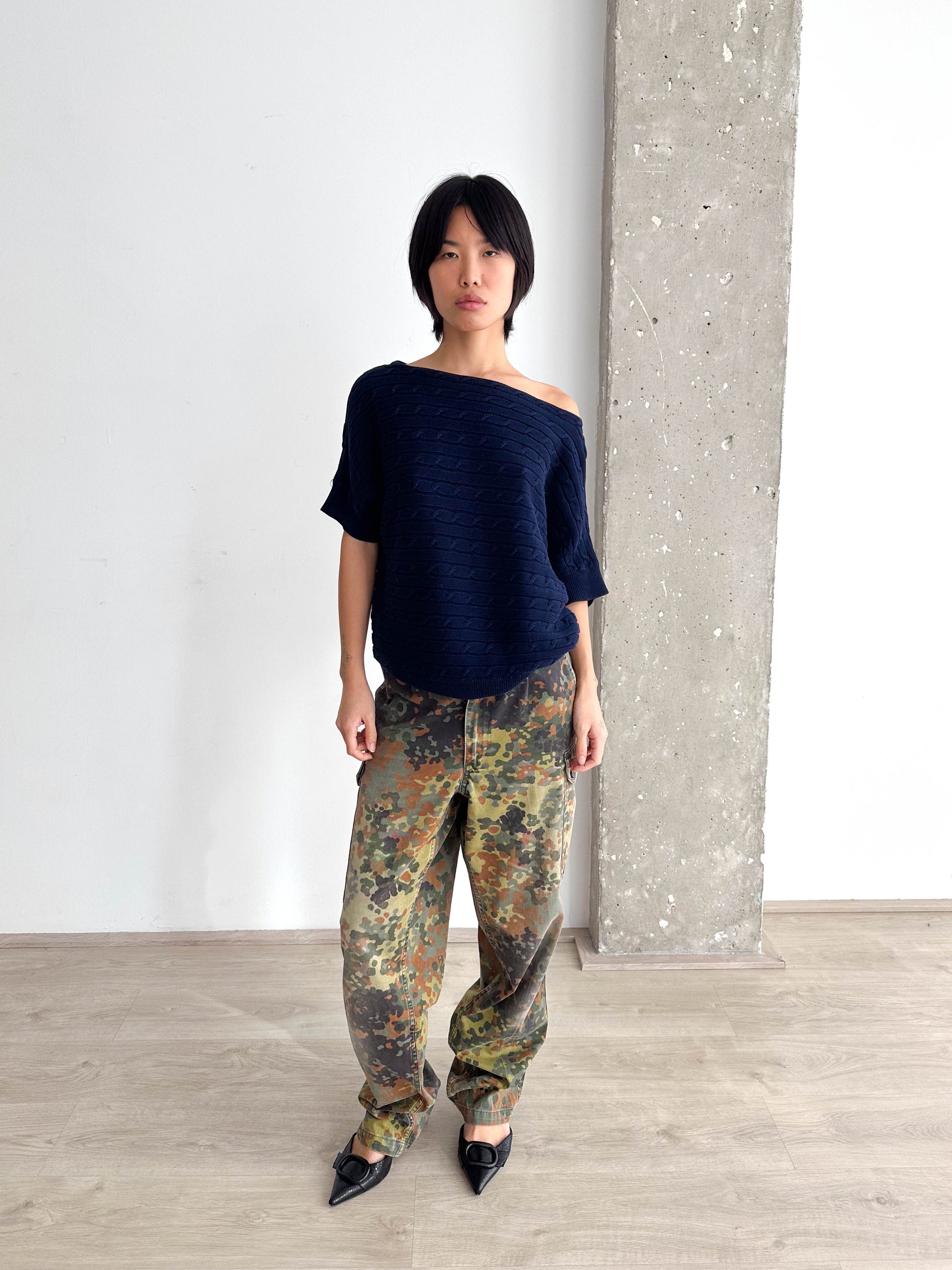 Ralph Lauren Sport Off Shoulder Cable Knit