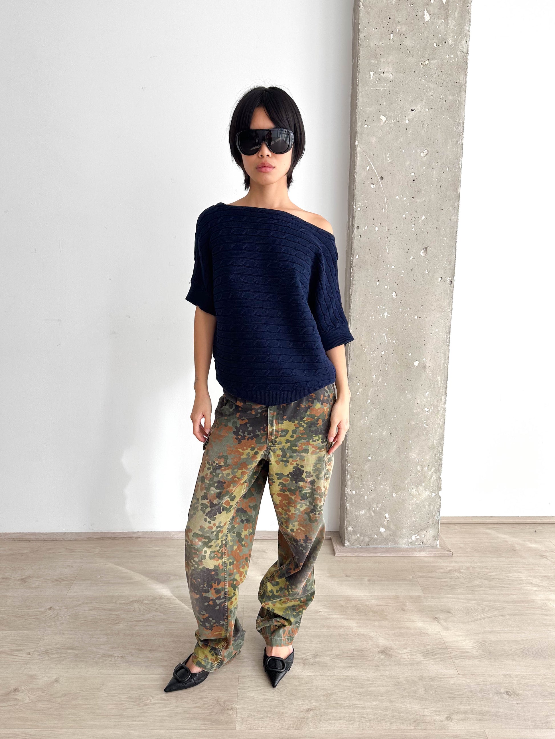 Ralph Lauren Sport Off Shoulder Cable Knit