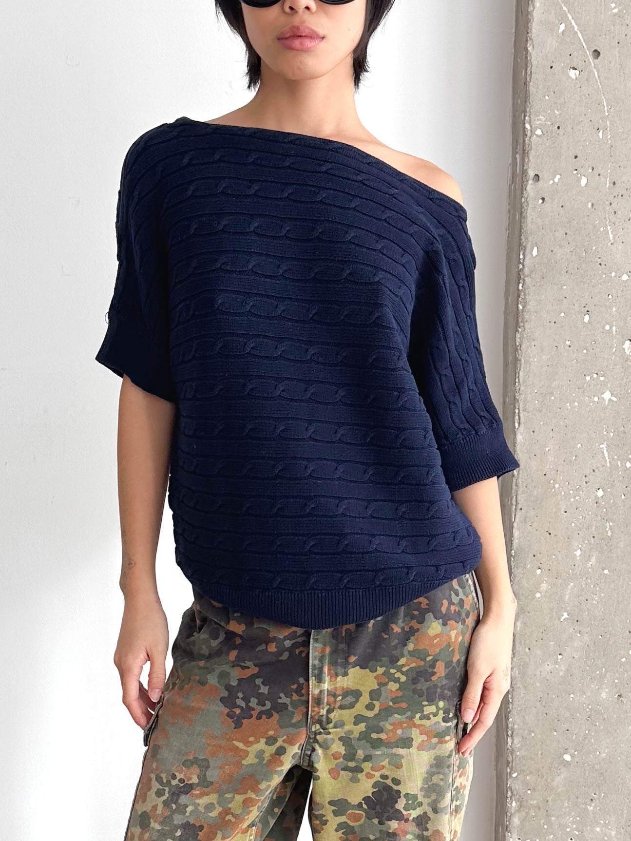 Ralph Lauren Sport Off Shoulder Cable Knit