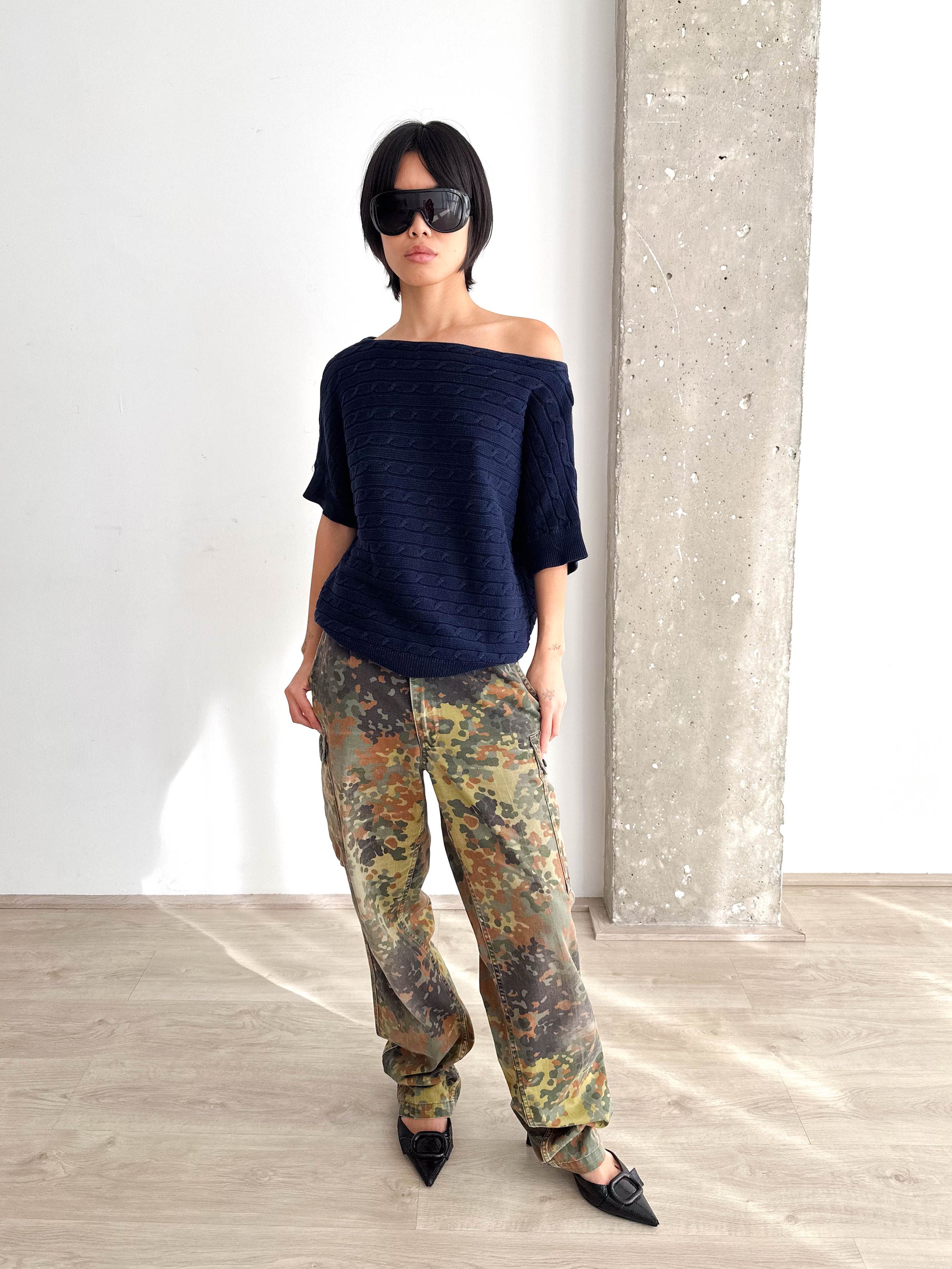 Ralph Lauren Sport Off Shoulder Cable Knit