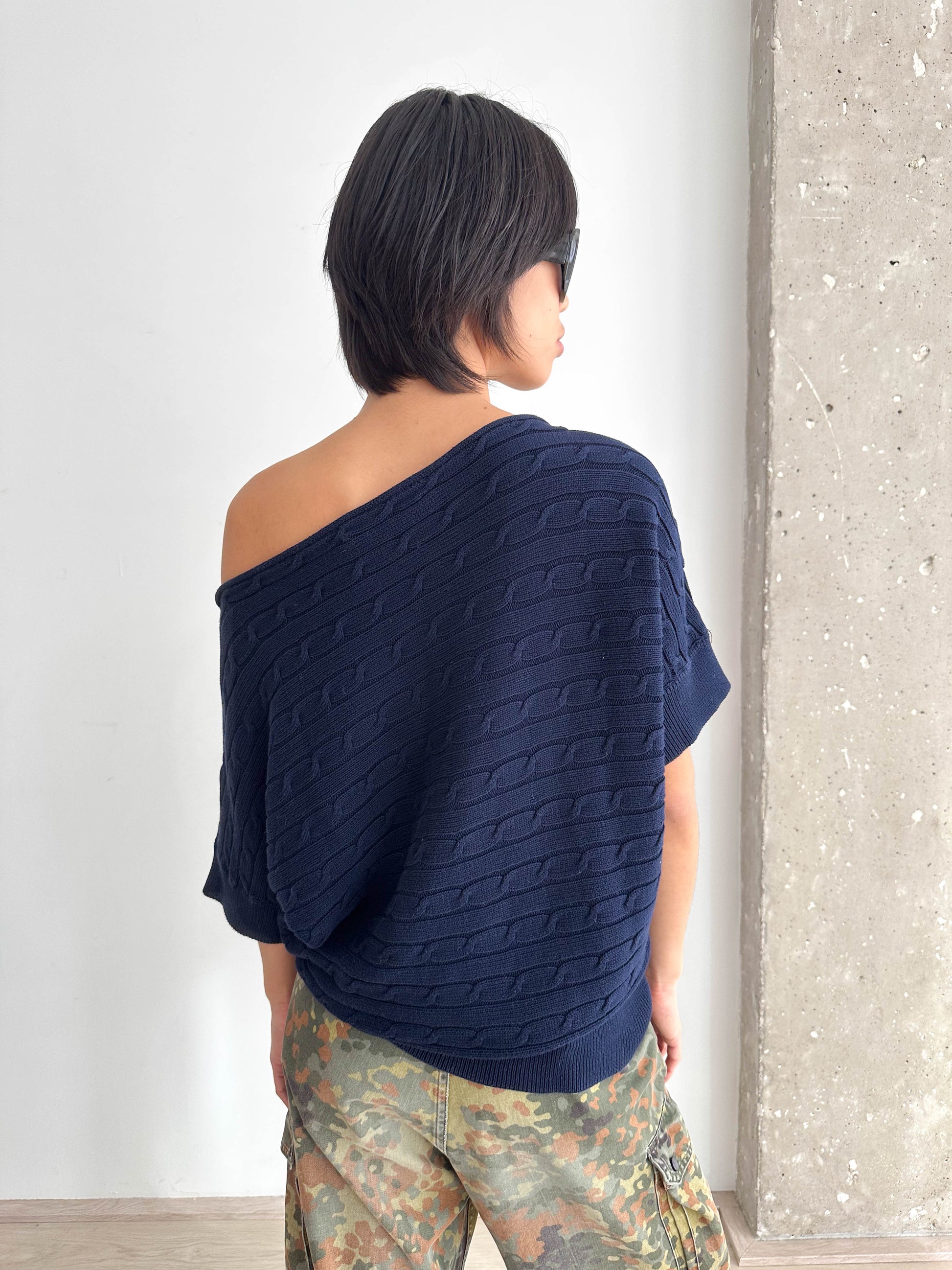 Ralph Lauren Sport Off Shoulder Cable Knit