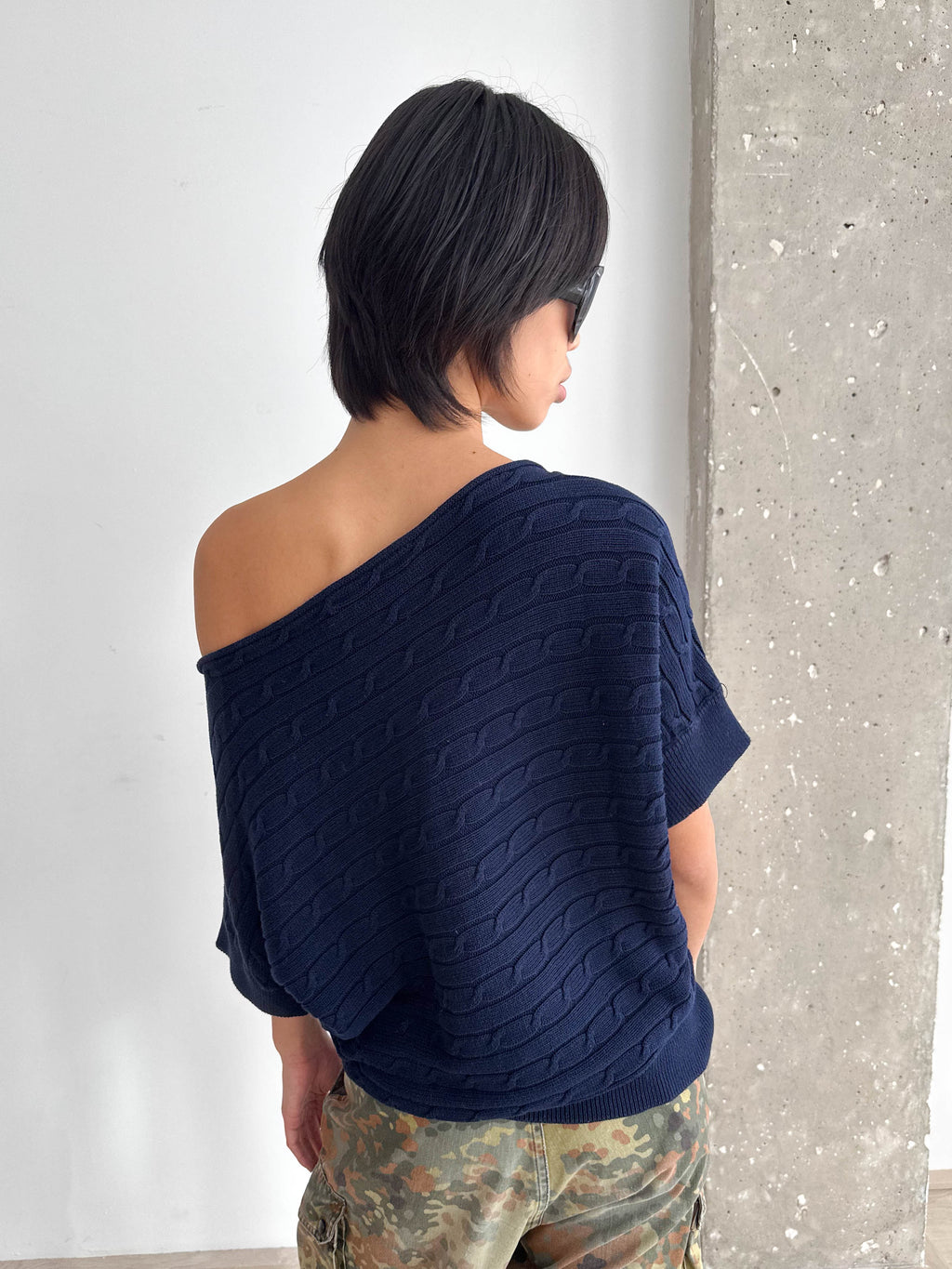 Ralph Lauren Sport Off Shoulder Cable Knit