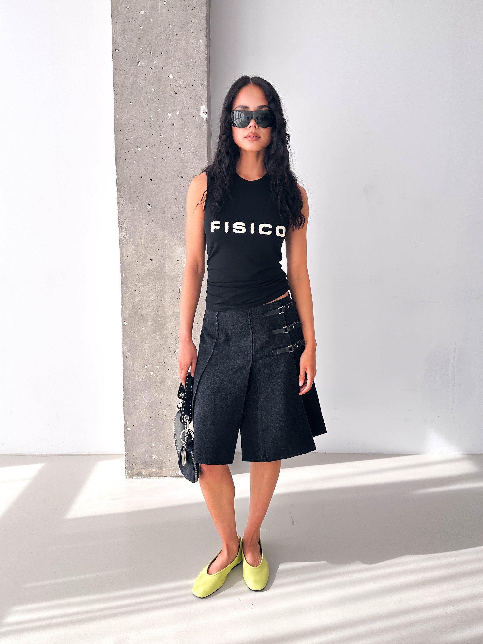 Fisico Black Logo Sleeveless Tank
