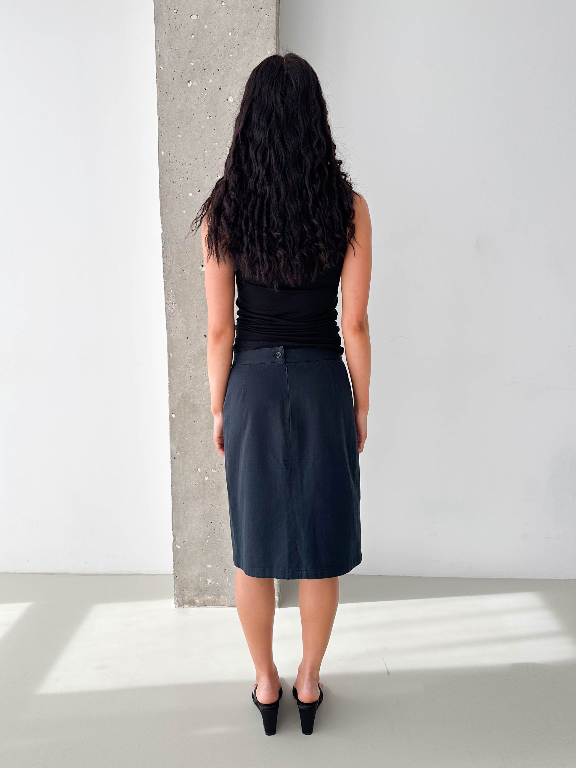 Multi Zip Midi Skirt