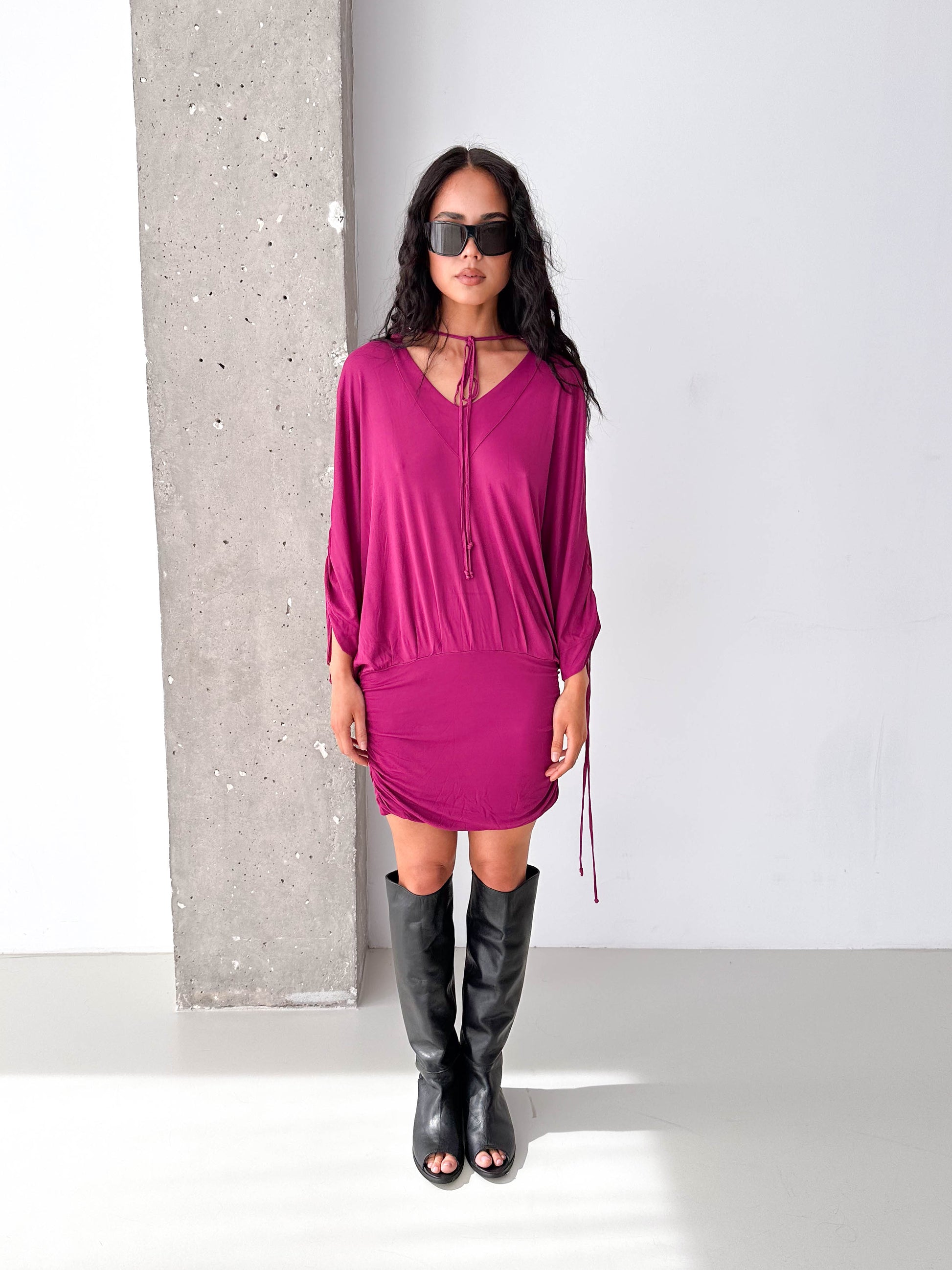 Dolce & Gabbana Hooded Ruched Dress