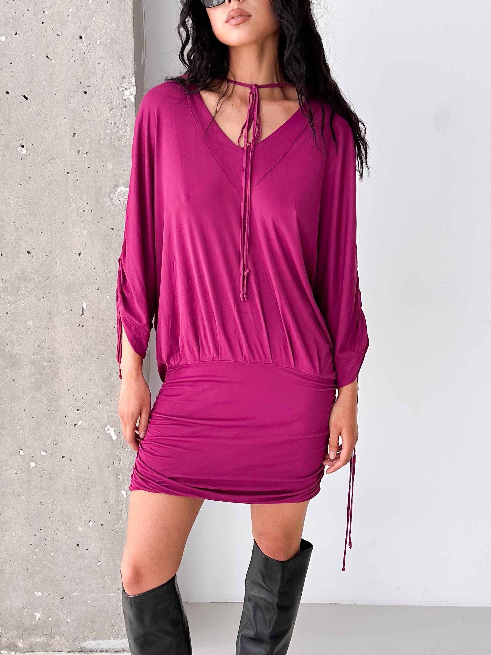 Dolce & Gabbana Hooded Ruched Dress