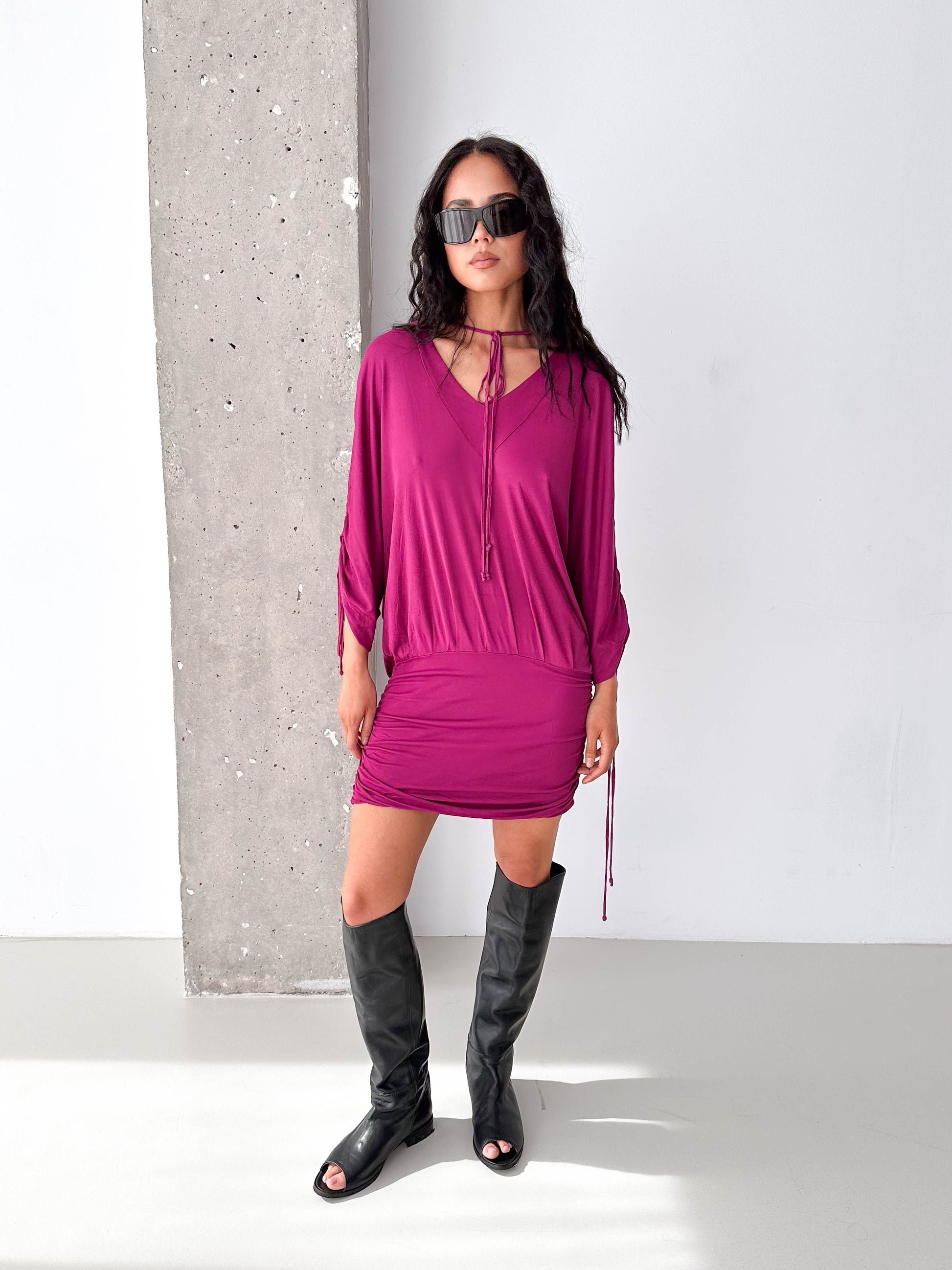 Dolce & Gabbana Hooded Ruched Dress
