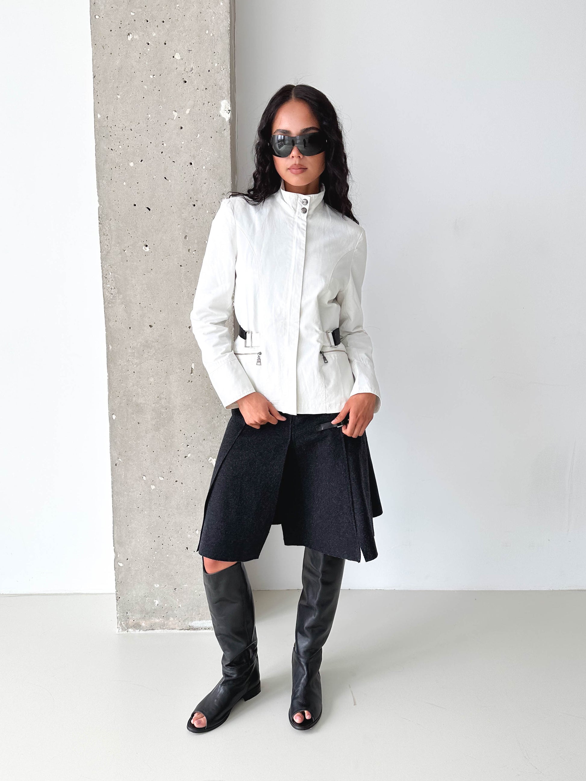 Prada Sport White Cotton Zip Jacket