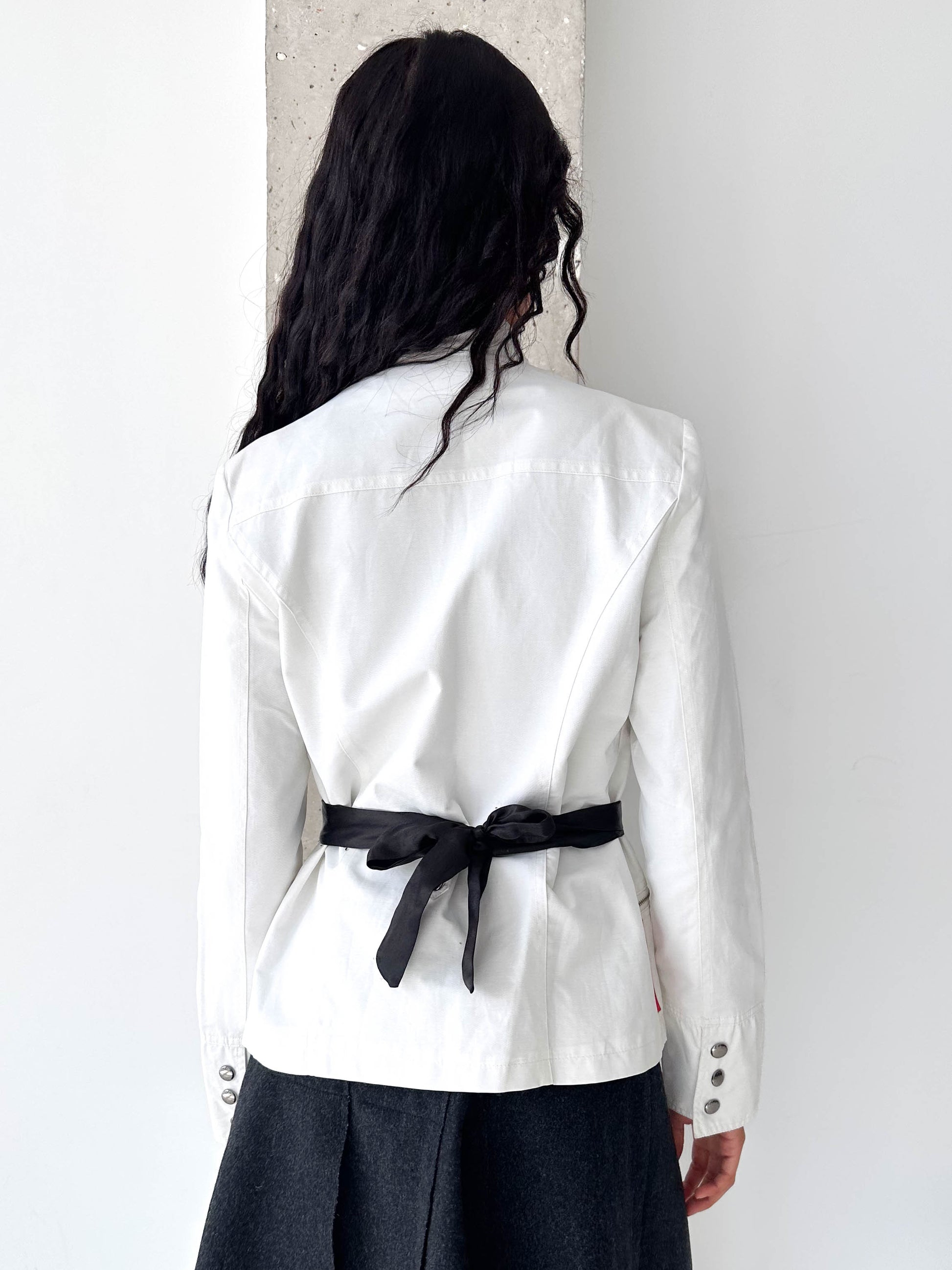 Prada Sport White Cotton Zip Jacket