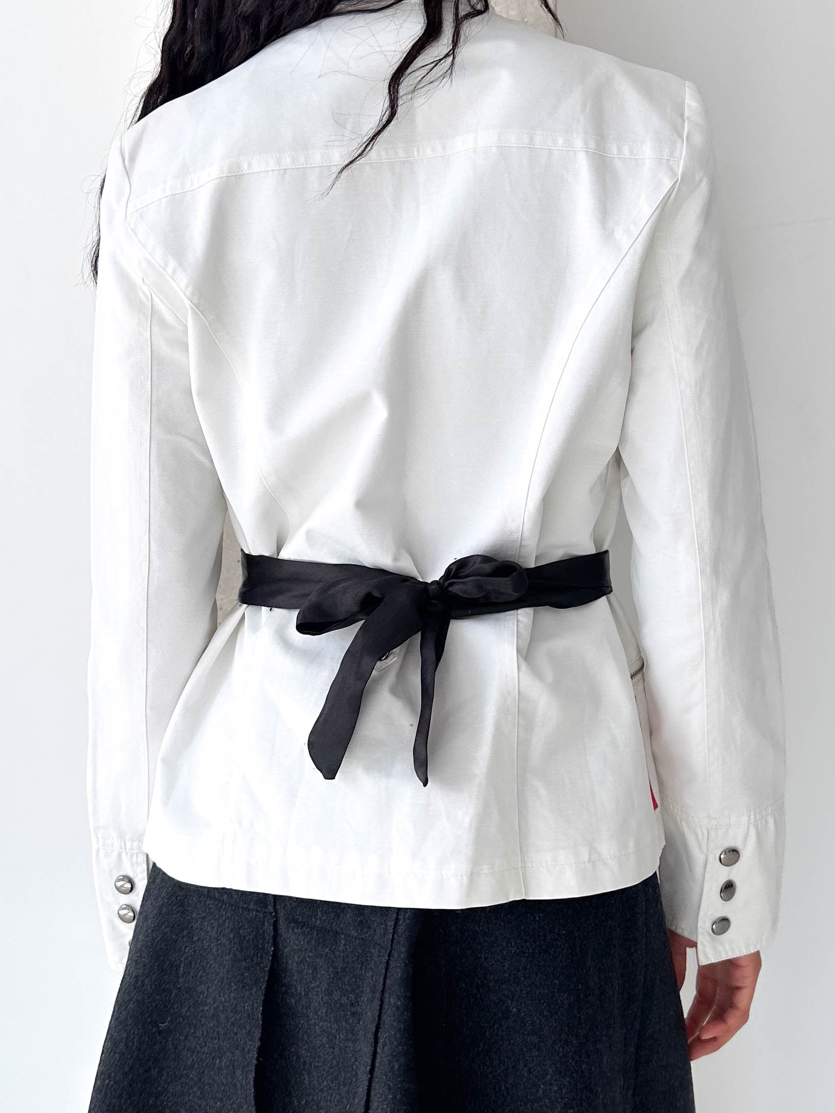 Prada Sport White Cotton Zip Jacket