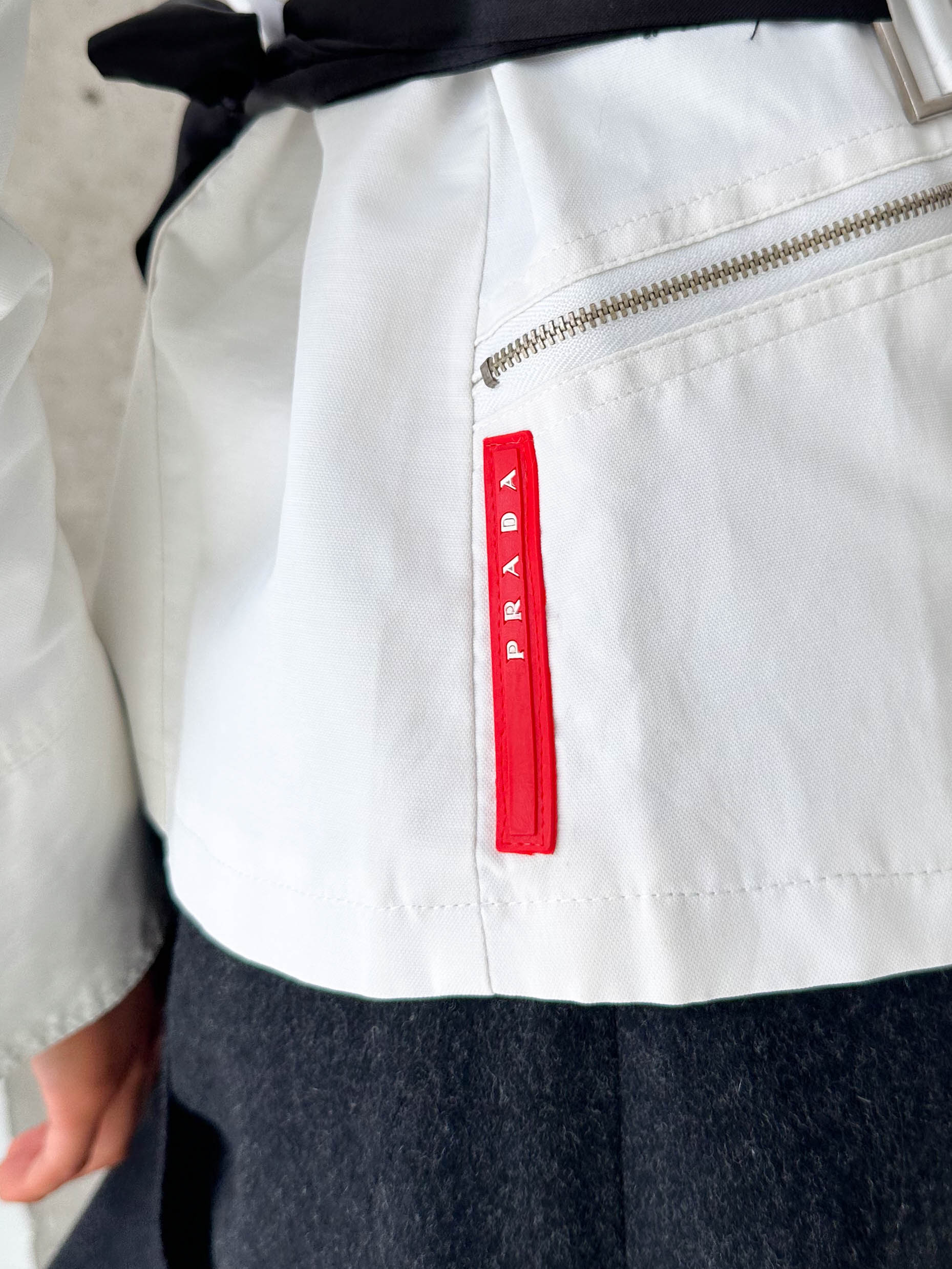 Prada Sport White Cotton Zip Jacket