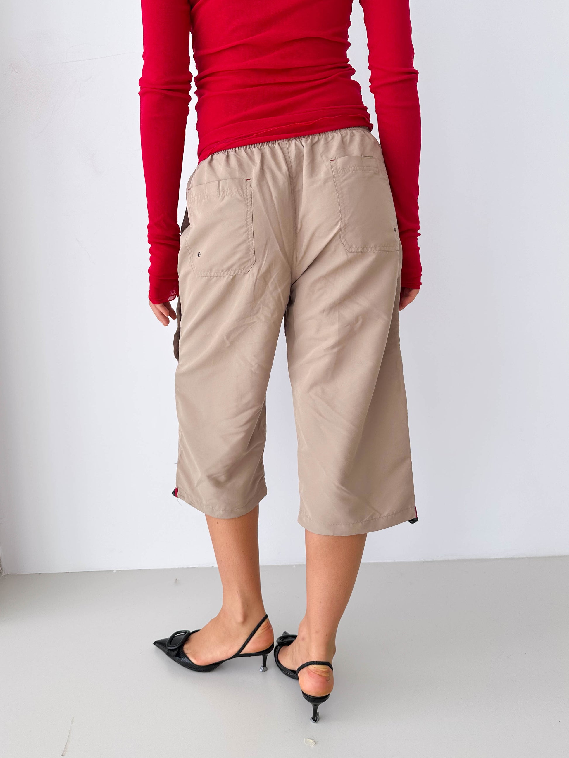 Versace Beige Cropped Cargo Pants