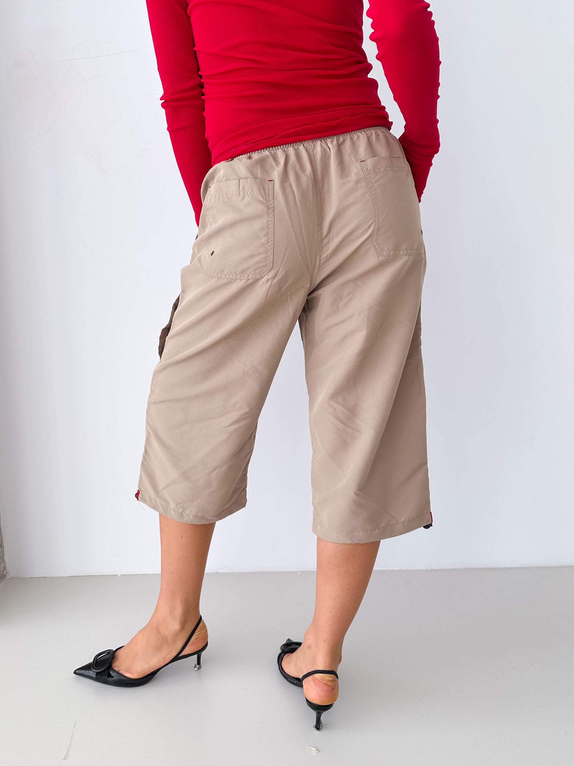 Versace Beige Cropped Cargo Pants