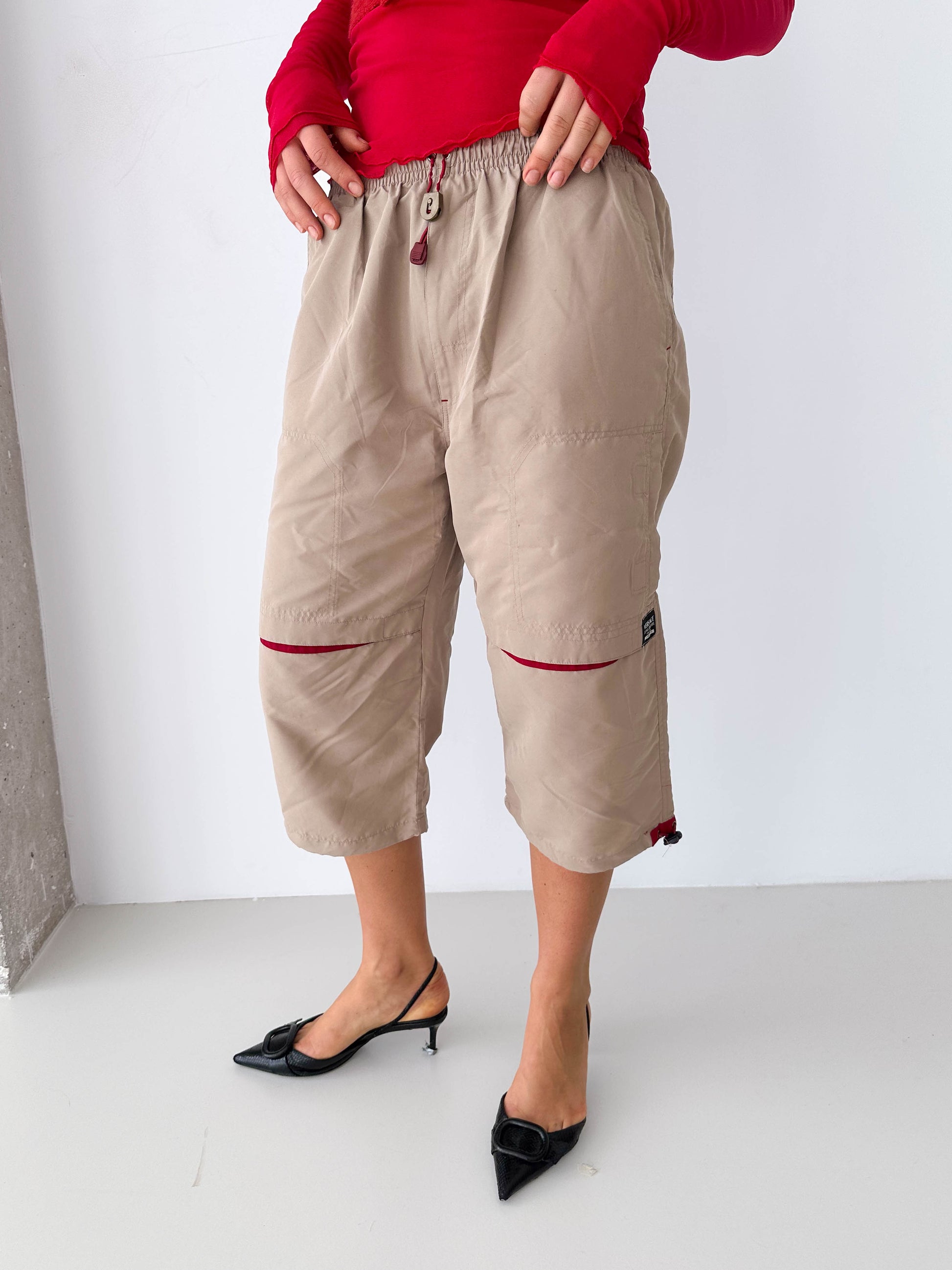 Versace Beige Cropped Cargo Pants