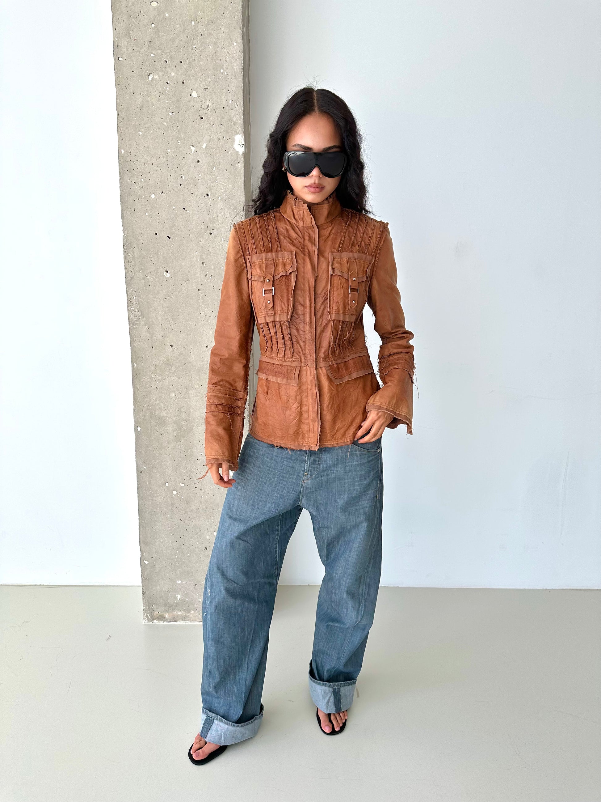 Textured Leather Jacket
